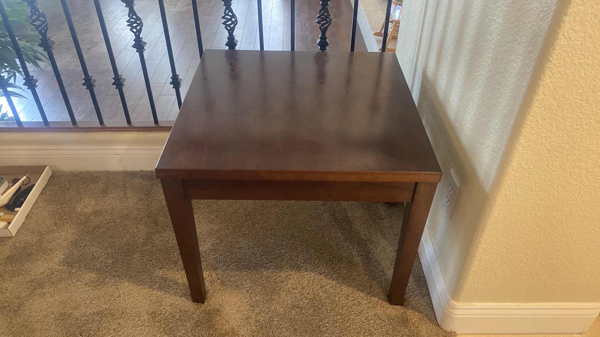 Photo 1 of DARK WOOD END TABLE 24“ x 24“ H19 1/2“