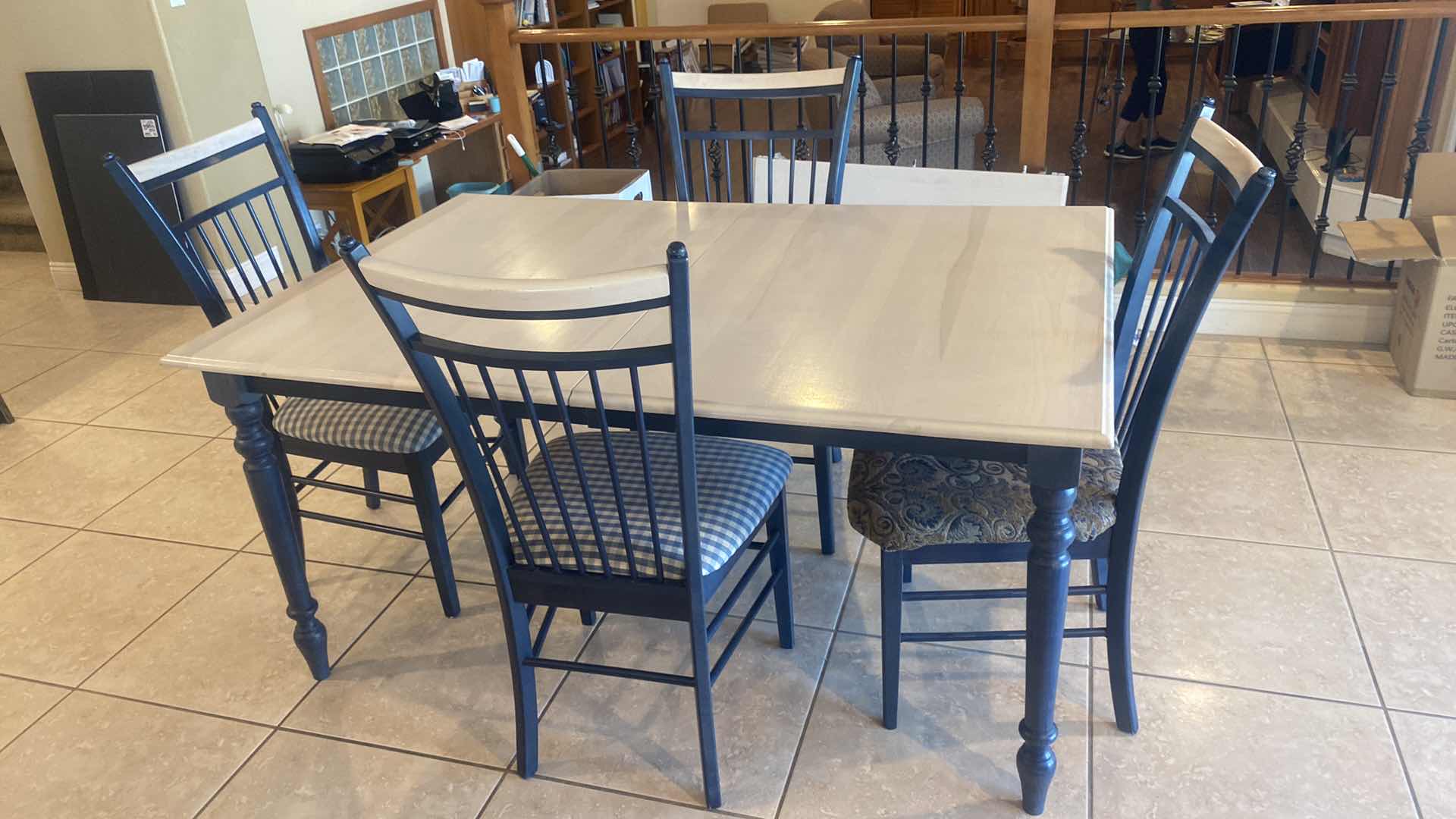 Photo 1 of MAPLE DINING TABLE MADE IN CANADA WITH 4 CHAIRS 61 1/2“ x 40“ H30” WITH 21” LEAF (Matching hutch available, sold separately)