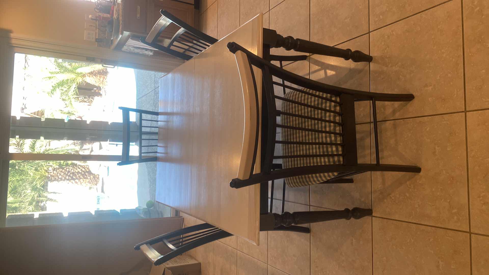 Photo 1 of MAPLE DINING TABLE MADE IN CANADA WITH 4 CHAIRS 61 1/2“ x 40“ H30” WITH 21” LEAF (Matching hutch available, sold separately)