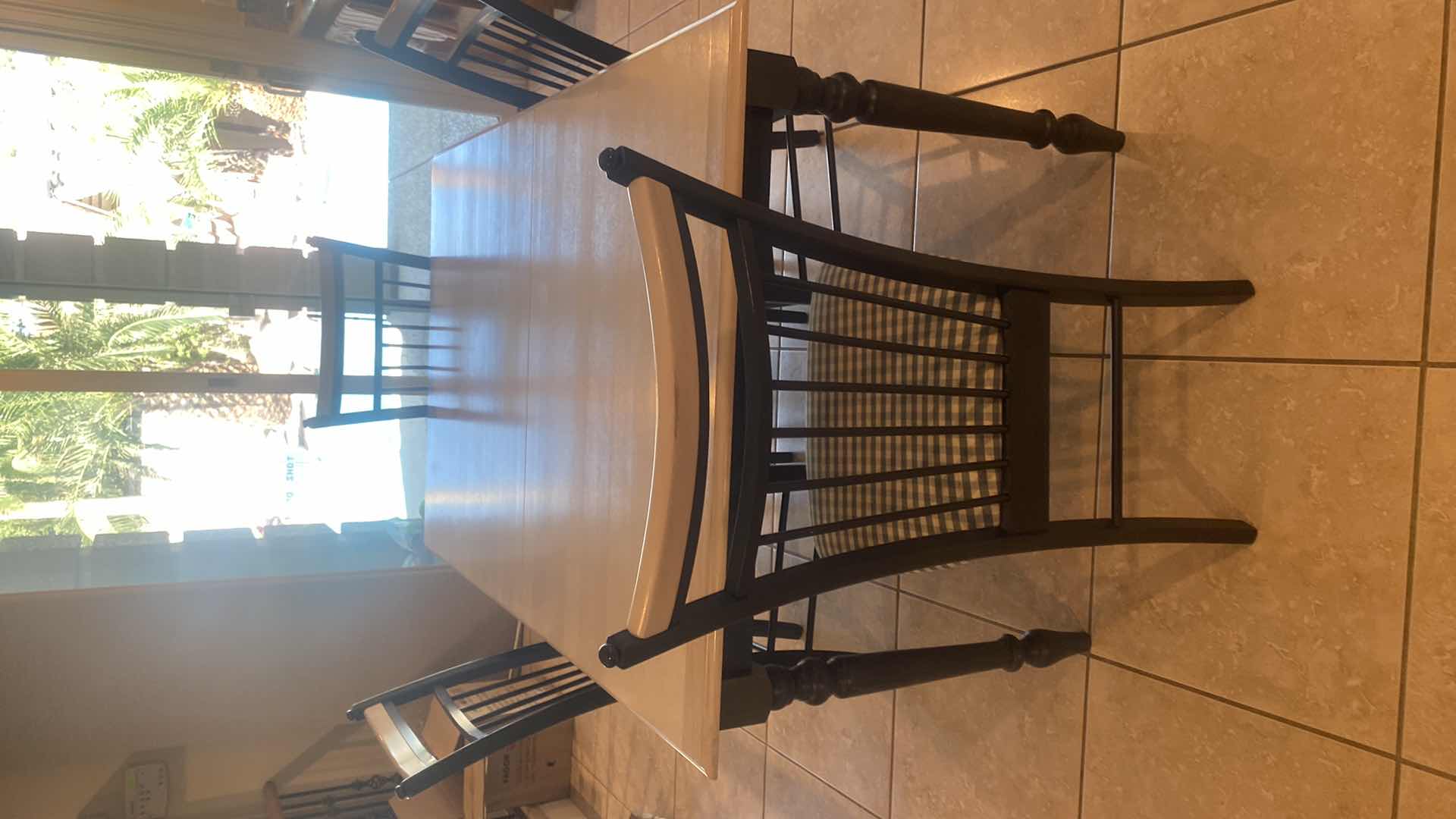 Photo 1 of MAPLE DINING TABLE MADE IN CANADA WITH 4 CHAIRS 61 1/2“ x 40“ H30” WITH 21” LEAF (Matching hutch available, sold separately)