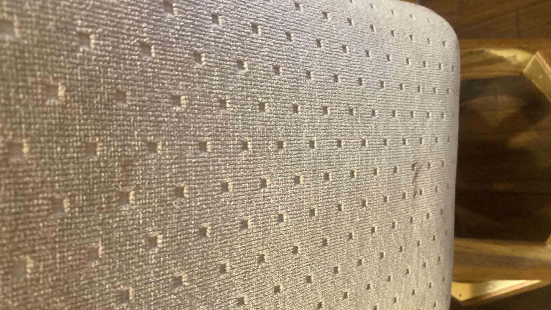 Photo 1 of 2-OAK WOOD BAR STOOLS WITH UPHOLSTERY SEATS, SEAT HEIGHT 29 1/2”, OVERALL HEIGHT 40”