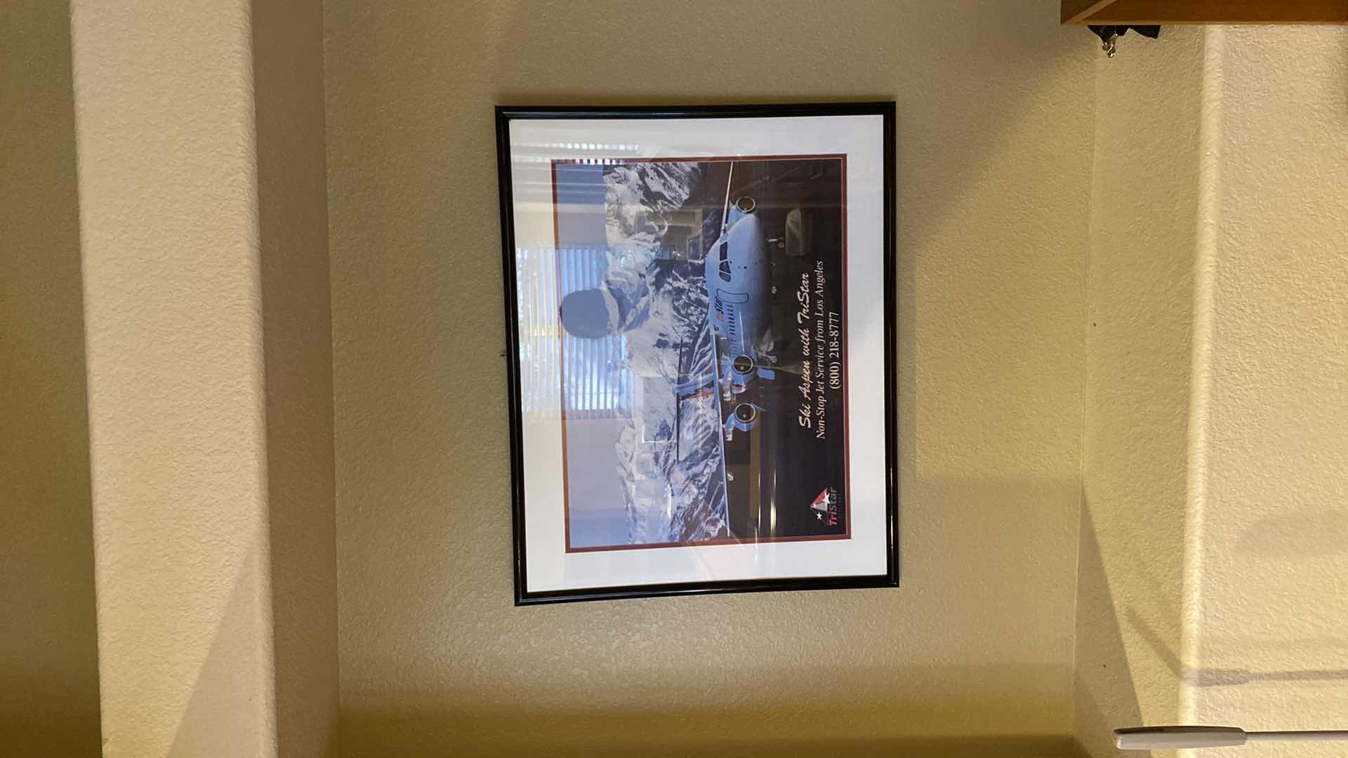 Photo 1 of FRAMED TRISTAR ADVERTISING AIRLINES ARTWORK 30” x 24”