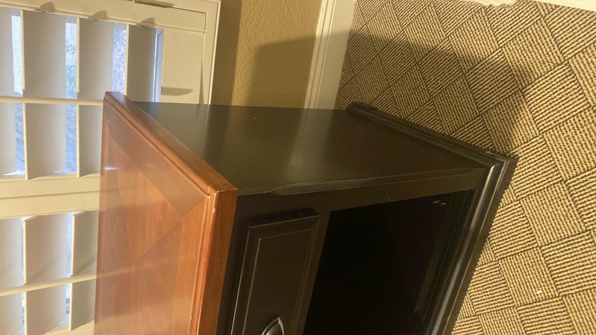 Photo 3 of DARK WOOD HEAVY CREDENZA 58” x 20” H30”