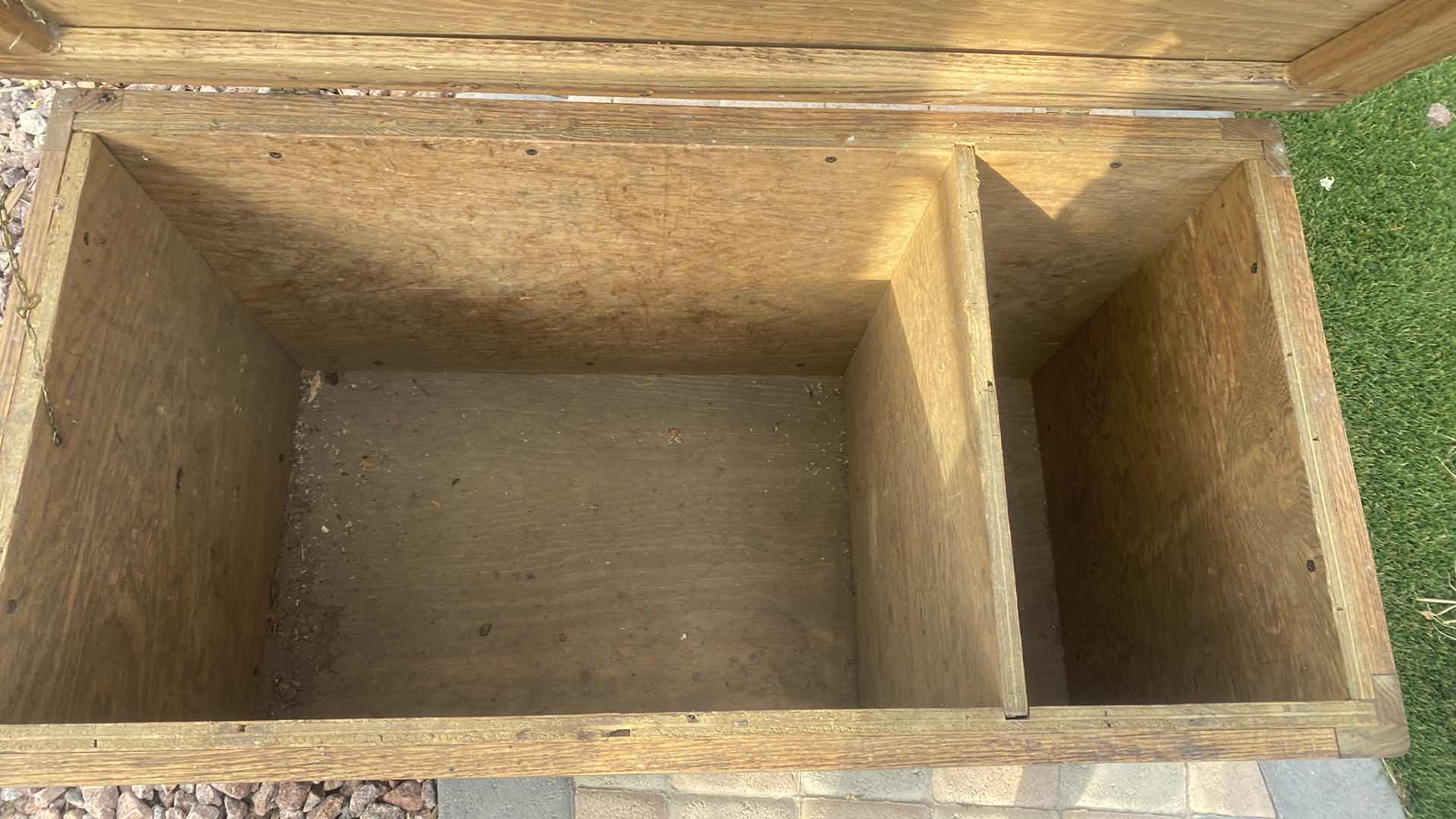 Photo 1 of OAK STORAGE BENCH WITH CUSHION 37” x 20” H25”