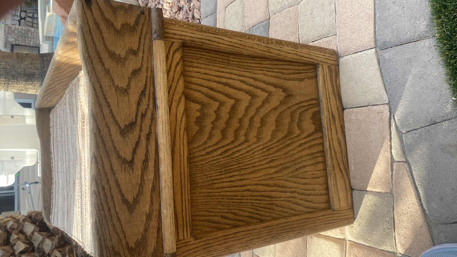 Photo 1 of OAK STORAGE BENCH WITH CUSHION 37” x 20” H25”