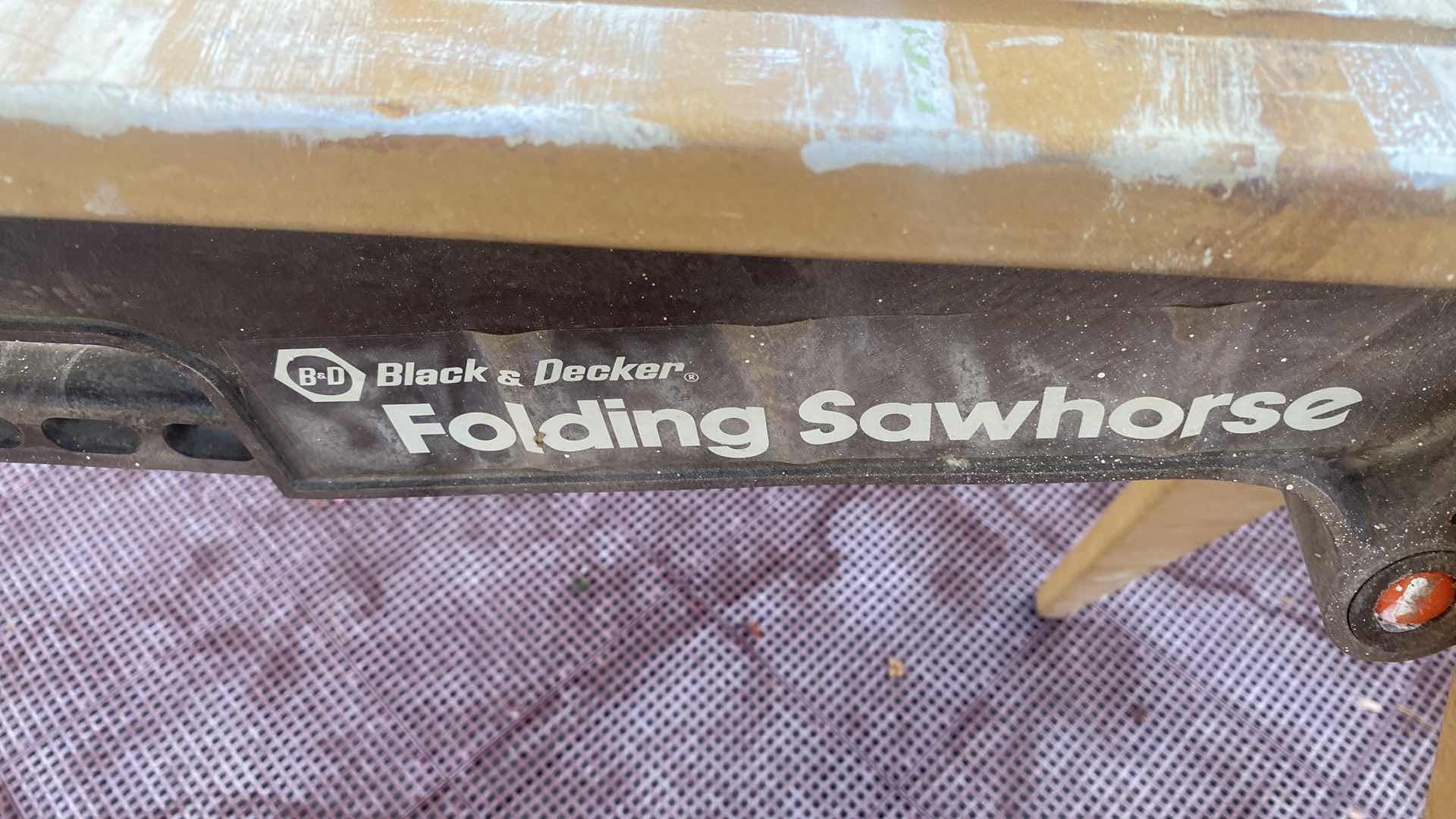 Photo 1 of BLACK & DECKER FOLDING SAWHORSE