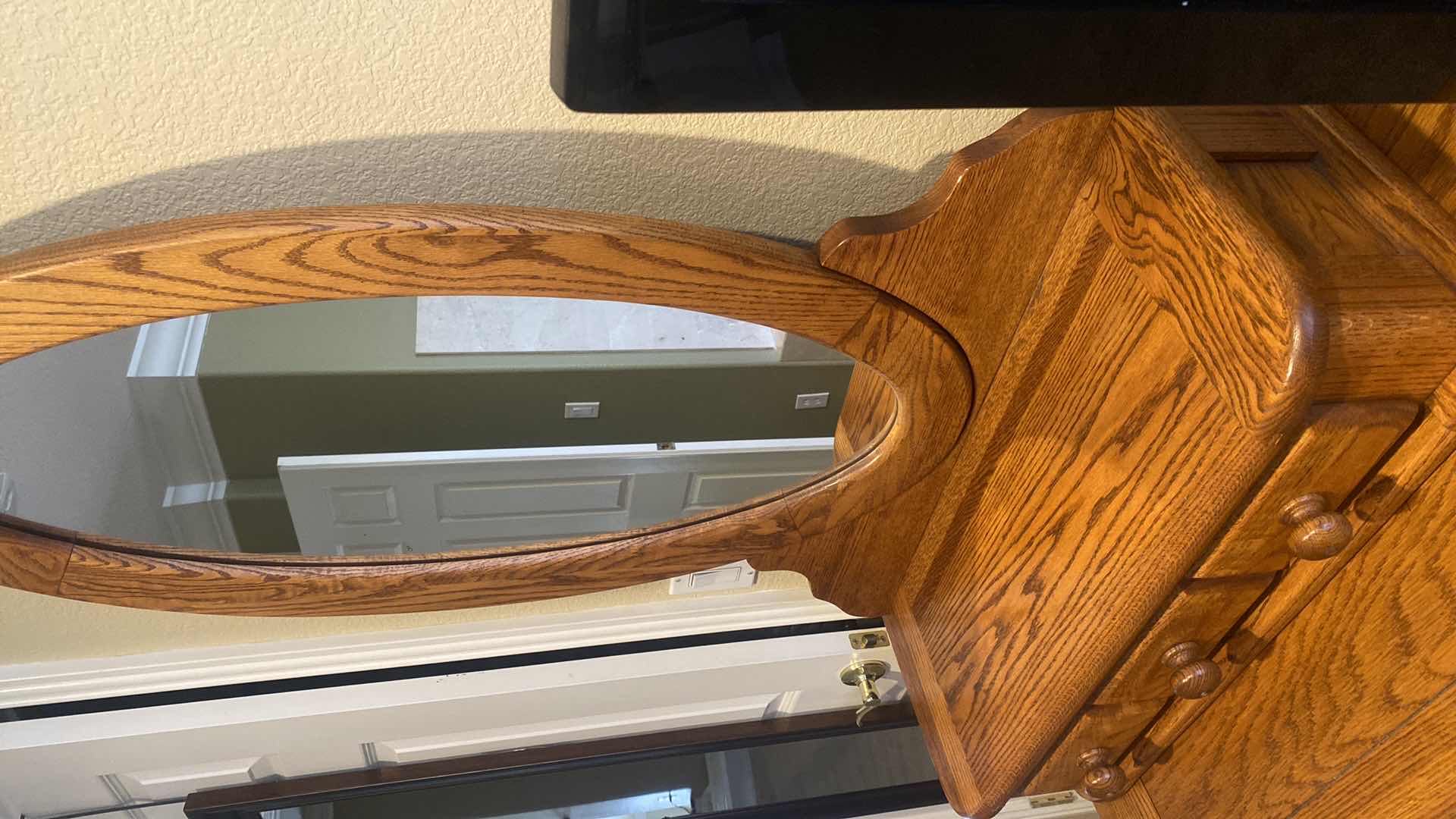 Photo 1 of OAK MIRROR WITH 3 DRAWERS 30“ x 14“ H48”