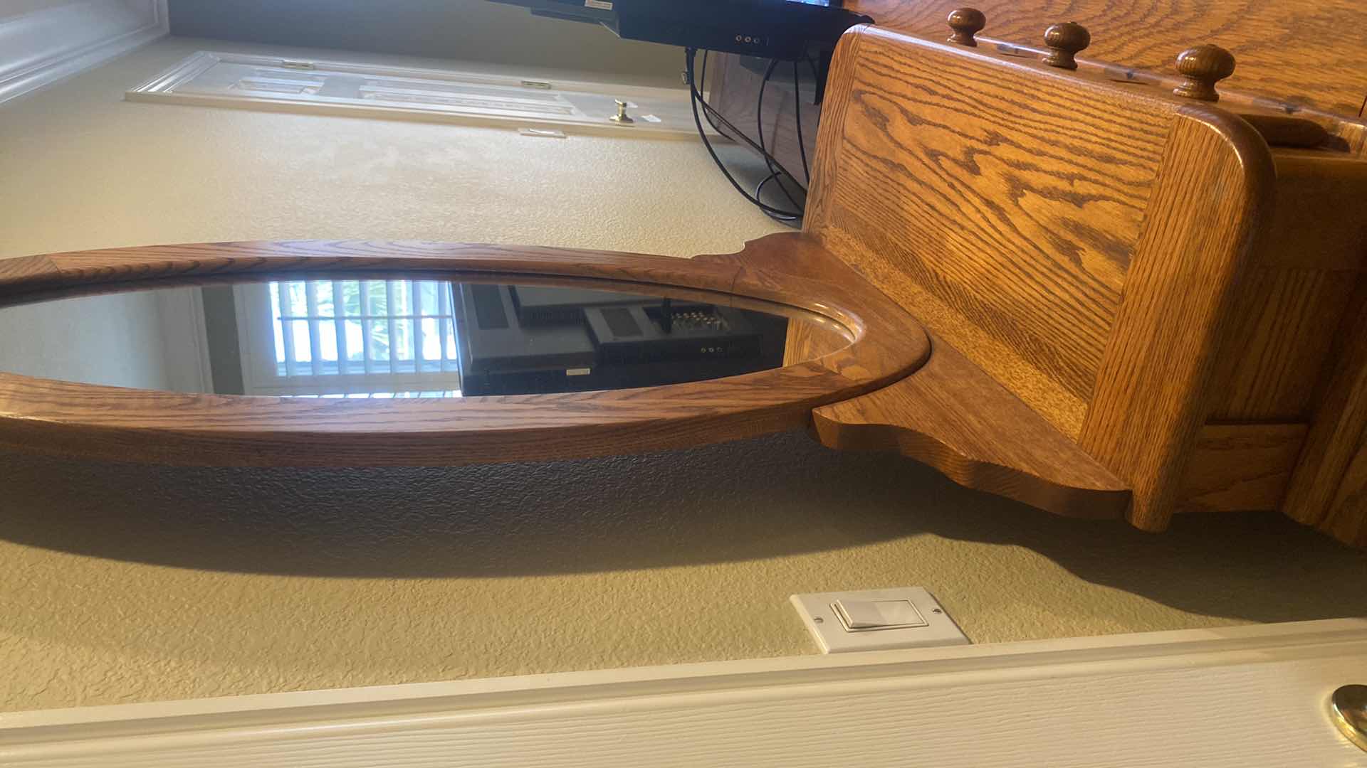 Photo 1 of OAK MIRROR WITH 3 DRAWERS 30“ x 14“ H48”