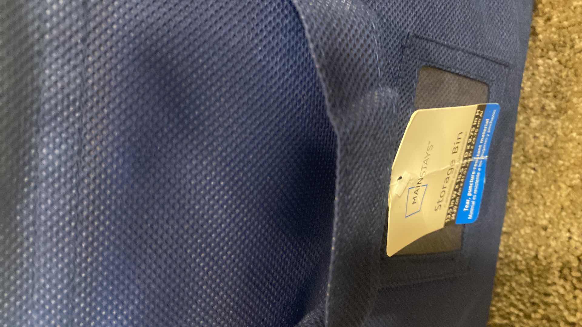 Photo 1 of PLASTIC TOTE WITH LID, CLOTH BASKET & SURGE PROTECTOR