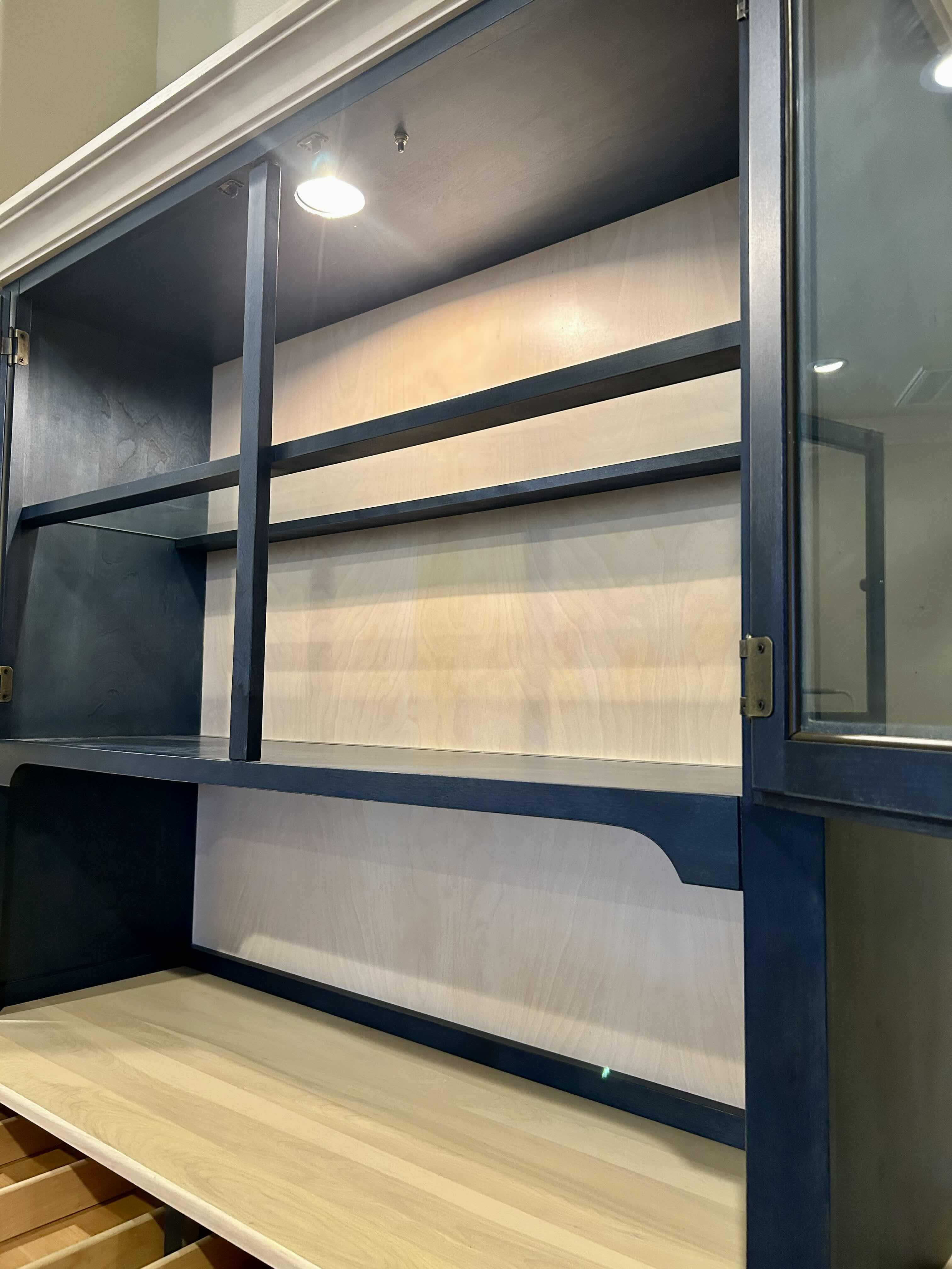 Photo 1 of CANADIAN MAPLE HUTCH: MIDNIGHT BLUE: 52“ x 18“ H78” (MATCHING DINING TABLE & CHAIRS AVAILABLE SOLD SEPARATELY)