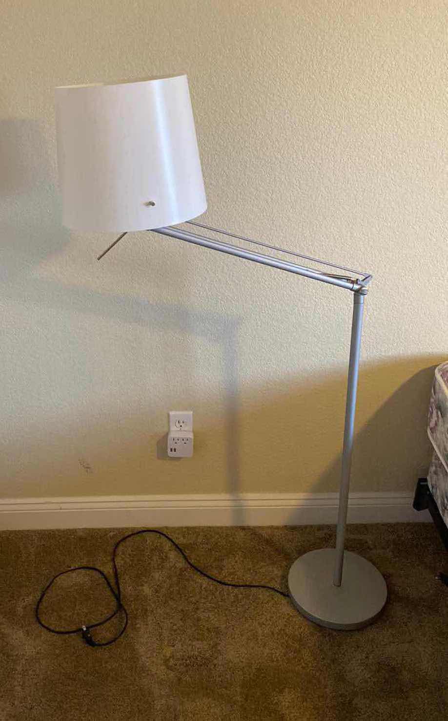 Photo 1 of METAL FLOOR LAMP WITH WHITE SHADE H67”