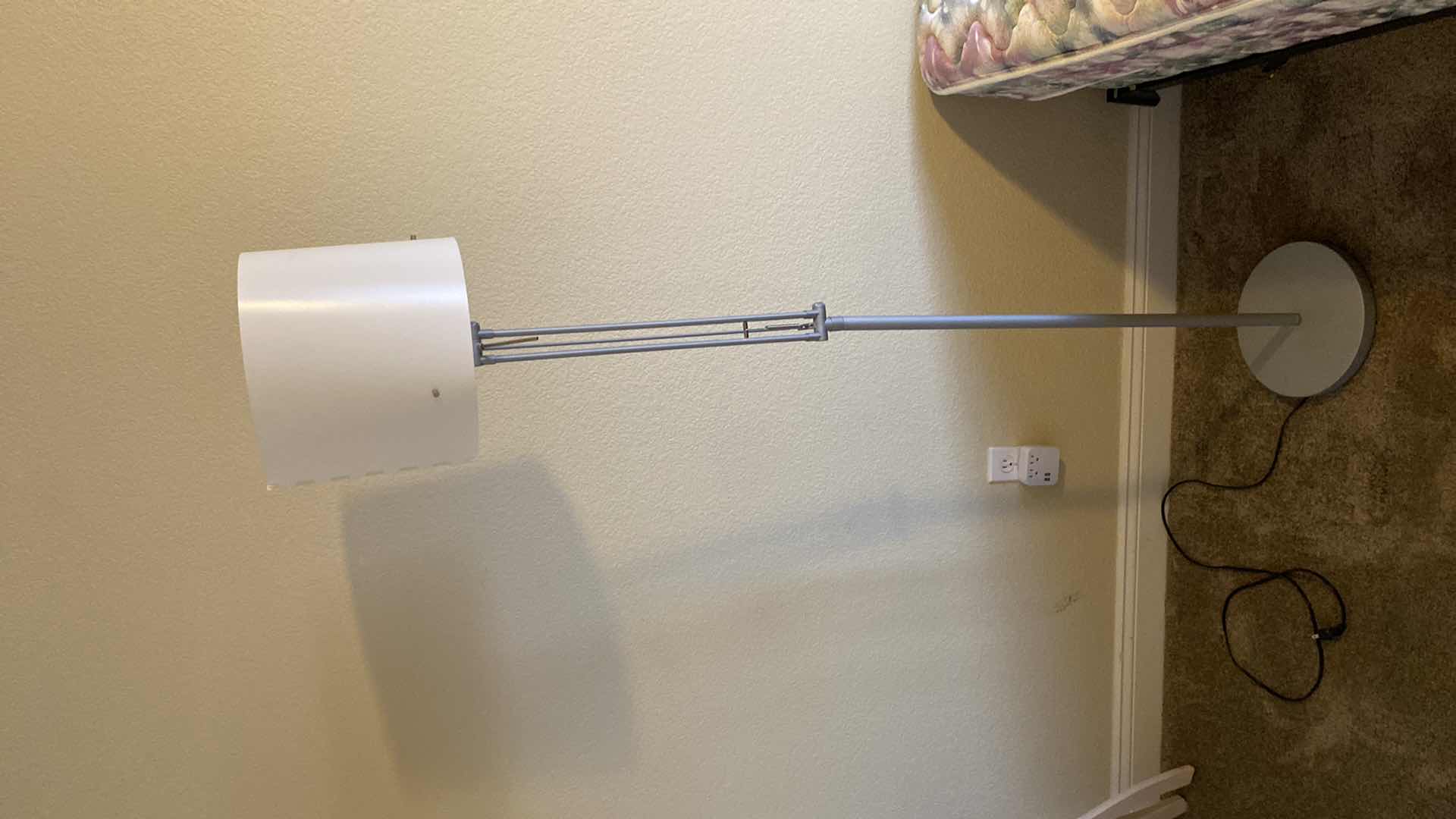 Photo 1 of METAL FLOOR LAMP WITH WHITE SHADE H67”