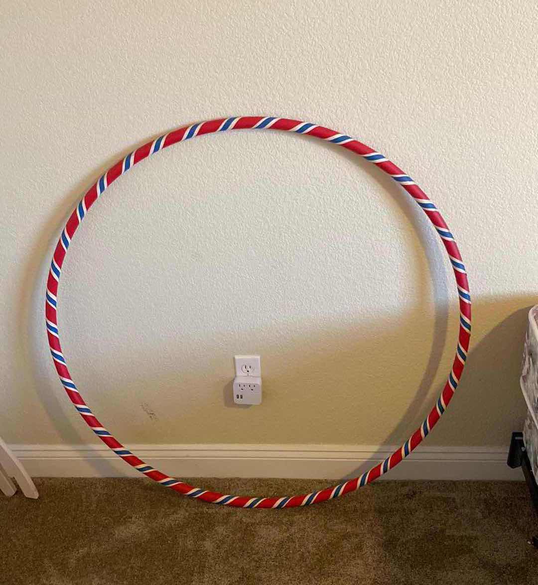 Photo 1 of 42” RED WITH STRIPES HULA HOOP