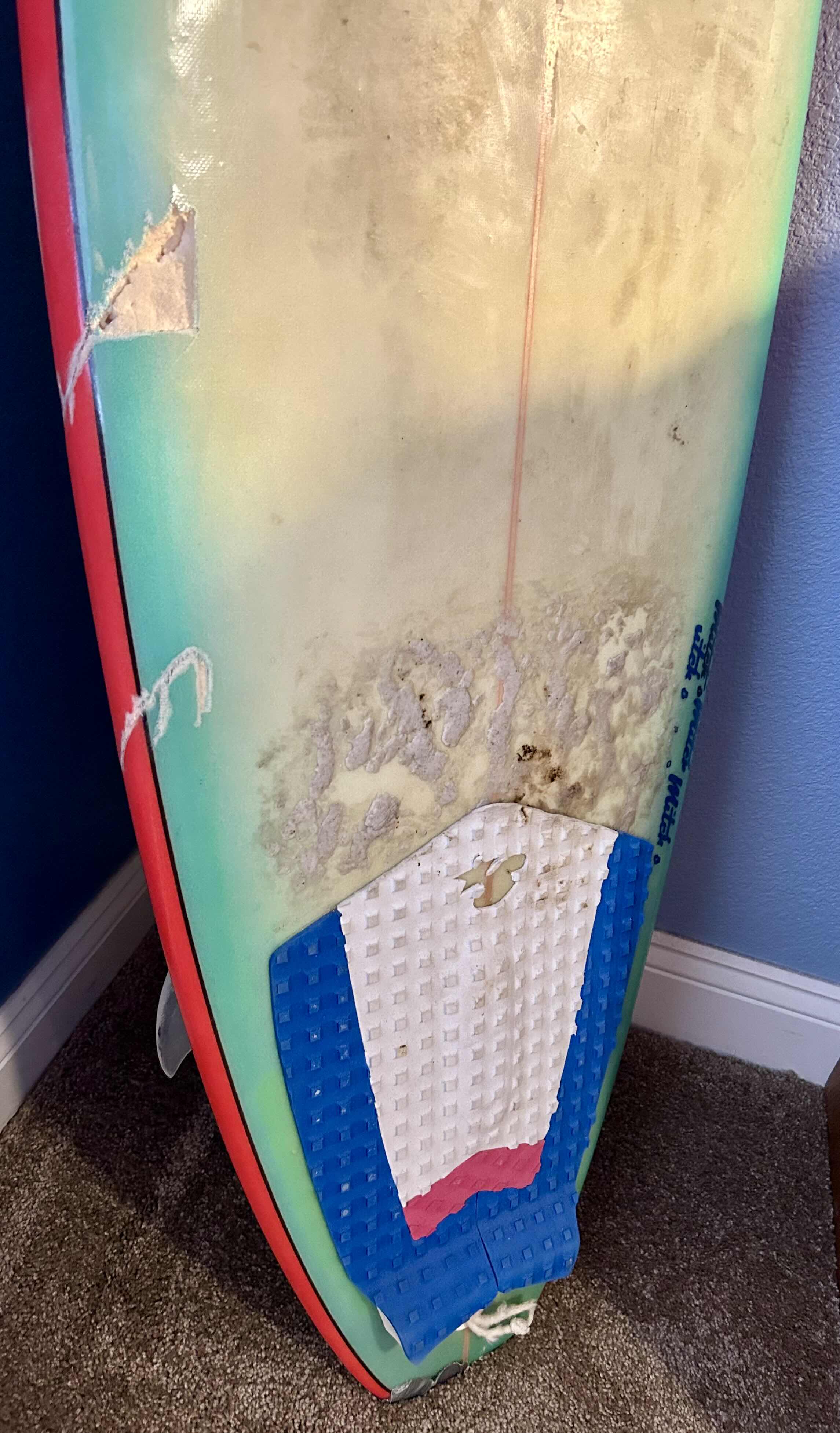 Photo 1 of MOONLIGHT GLASSING CO. SURF BOARD TRI-FIN 76”