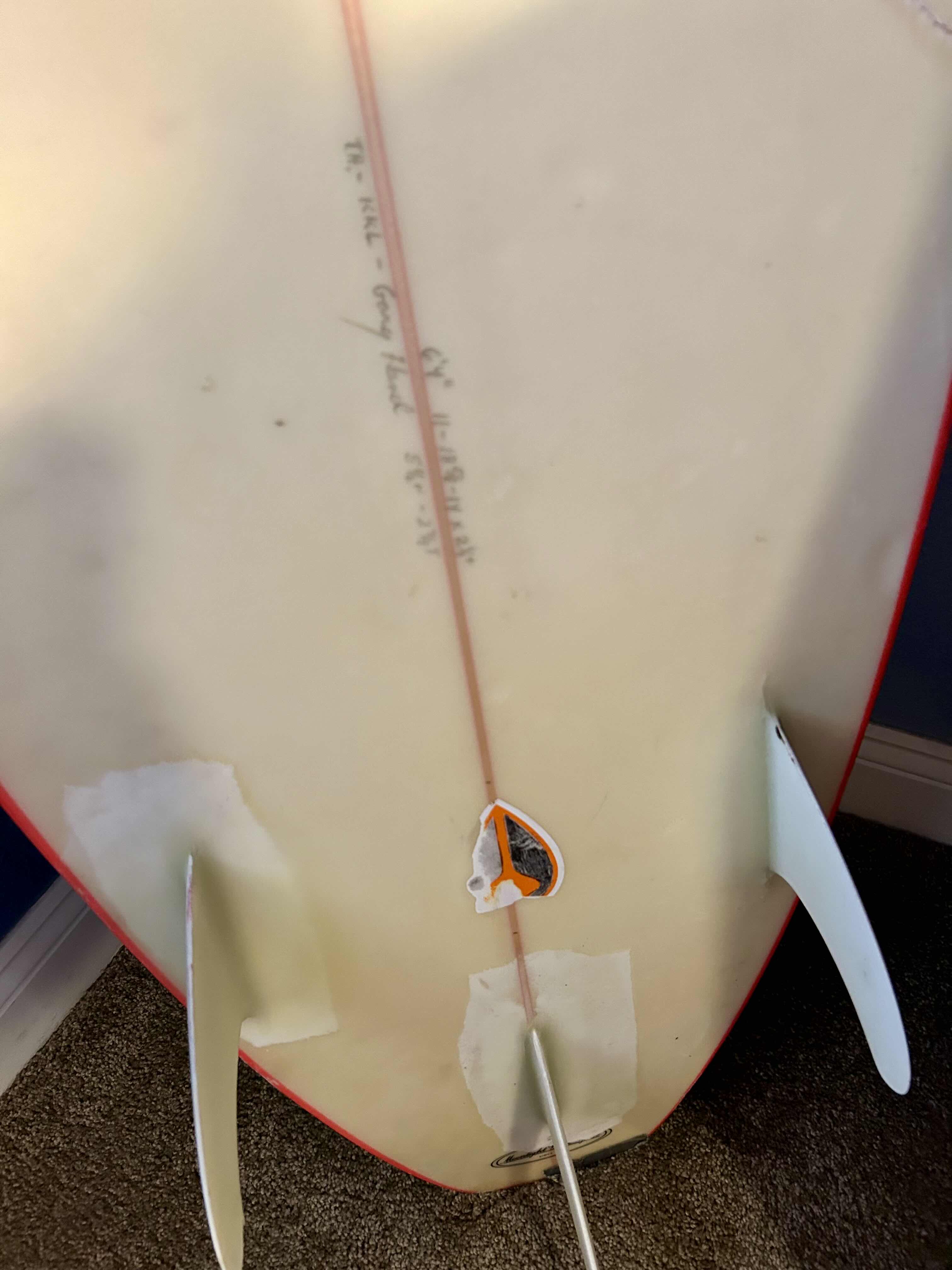 Photo 1 of MOONLIGHT GLASSING CO. SURF BOARD TRI-FIN 76”