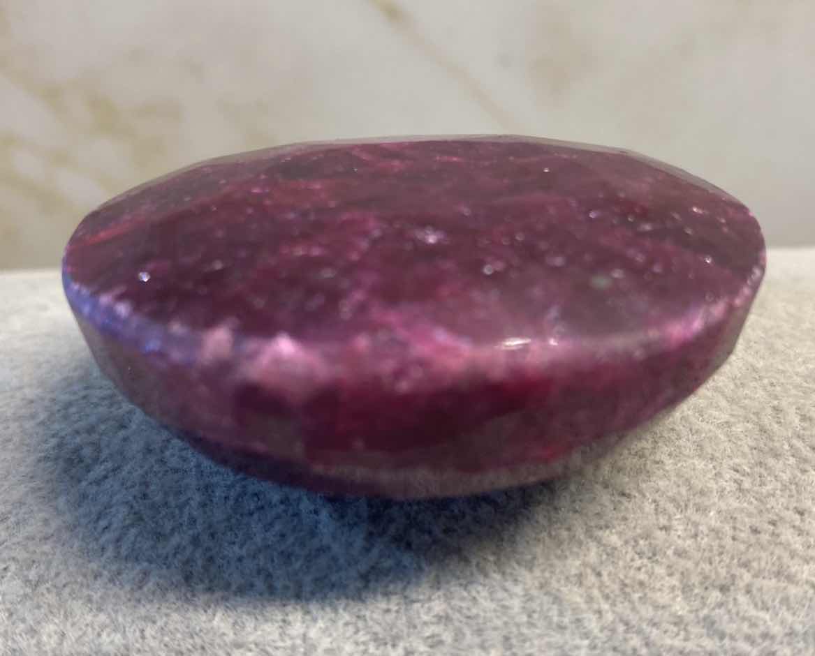 Photo 1 of RUBY CORUNDUM OVAL FACETED 342.5 cts GEMSTONE GLA CERTIFIED 111412