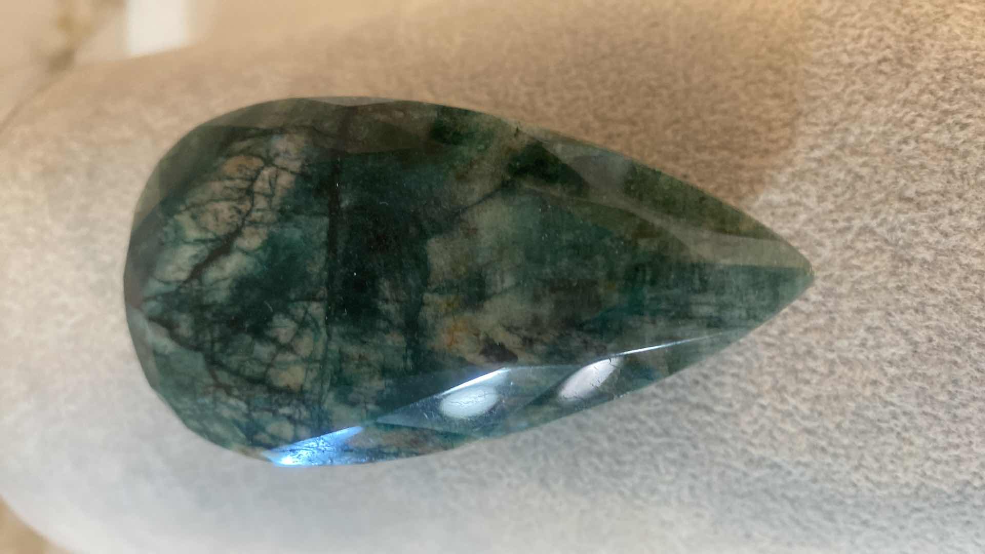 Photo 1 of GREEN BERYL PEAR FACETED 578.46 cts GEMSTONE GLA CERTIFIED 112012