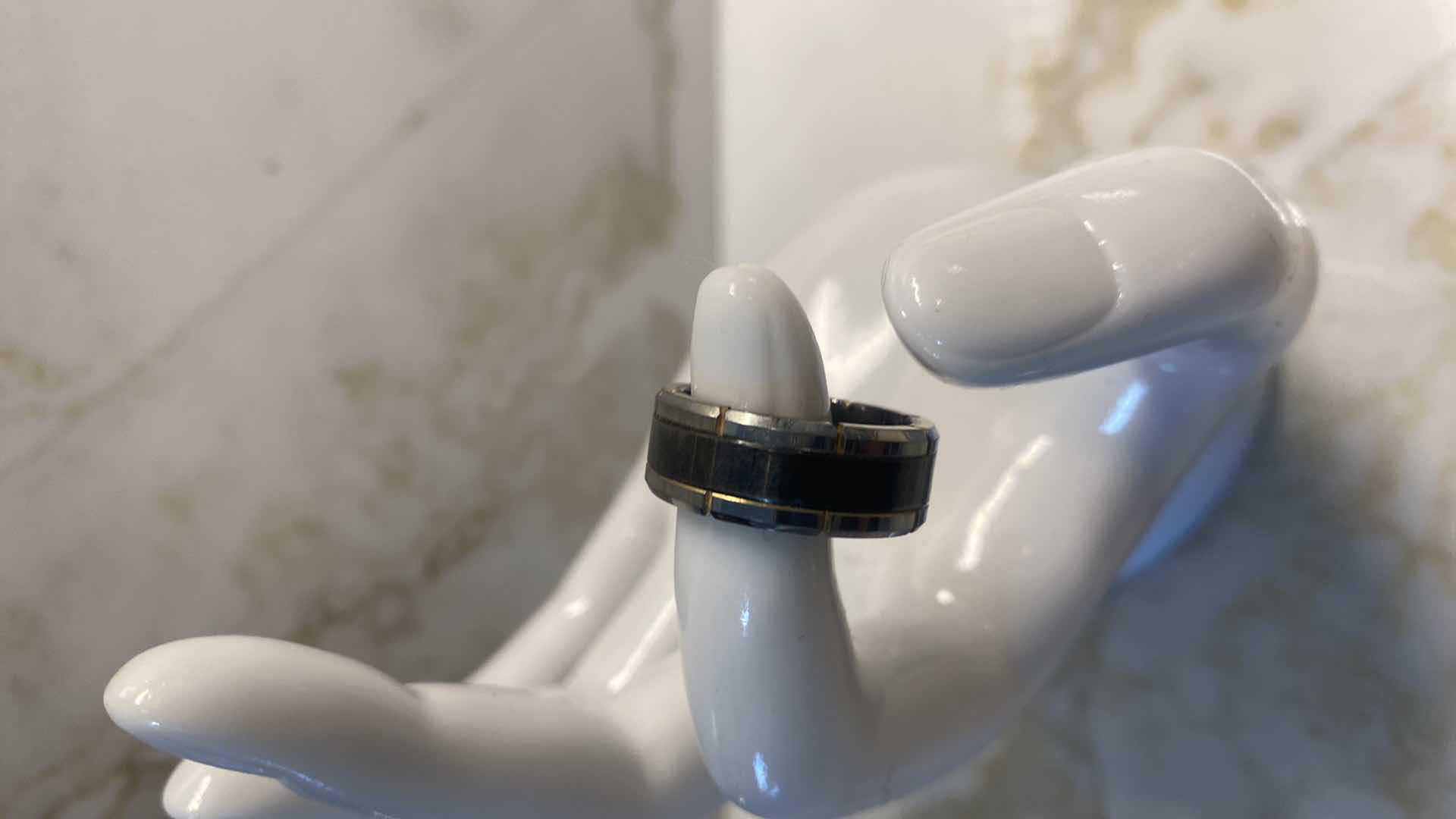 Photo 1 of TRITON BAND TUNGSTEN CARBON 850 RING SIZE  6.5-7, 16.3 GRAMS