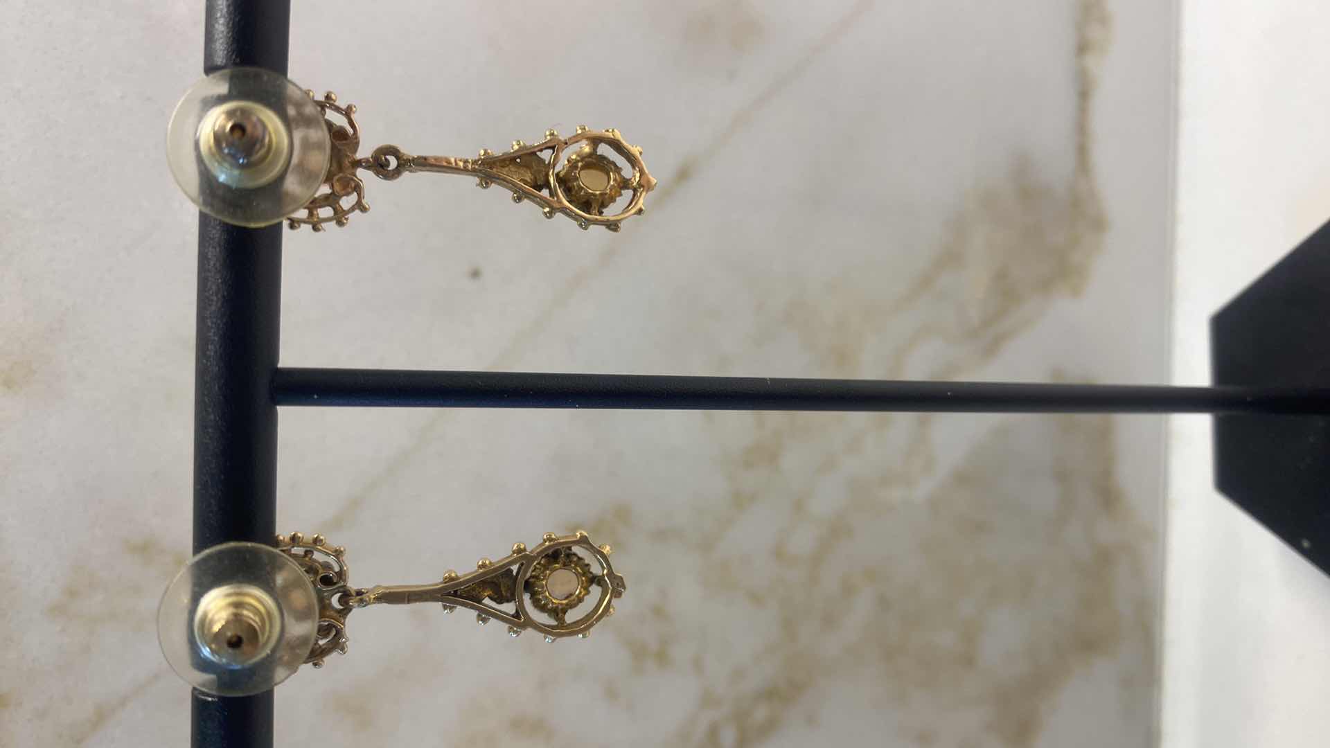 Photo 1 of 14K GOLD OPAL EARRINGS 4.2 GRAMS