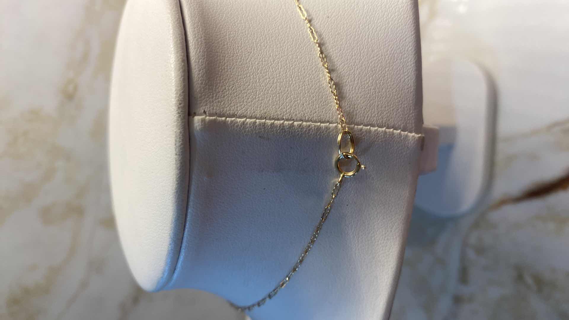 Photo 1 of 14K GOLD CHAIN & EARRINGS WITH BLACK ONYX 3 GRAMS