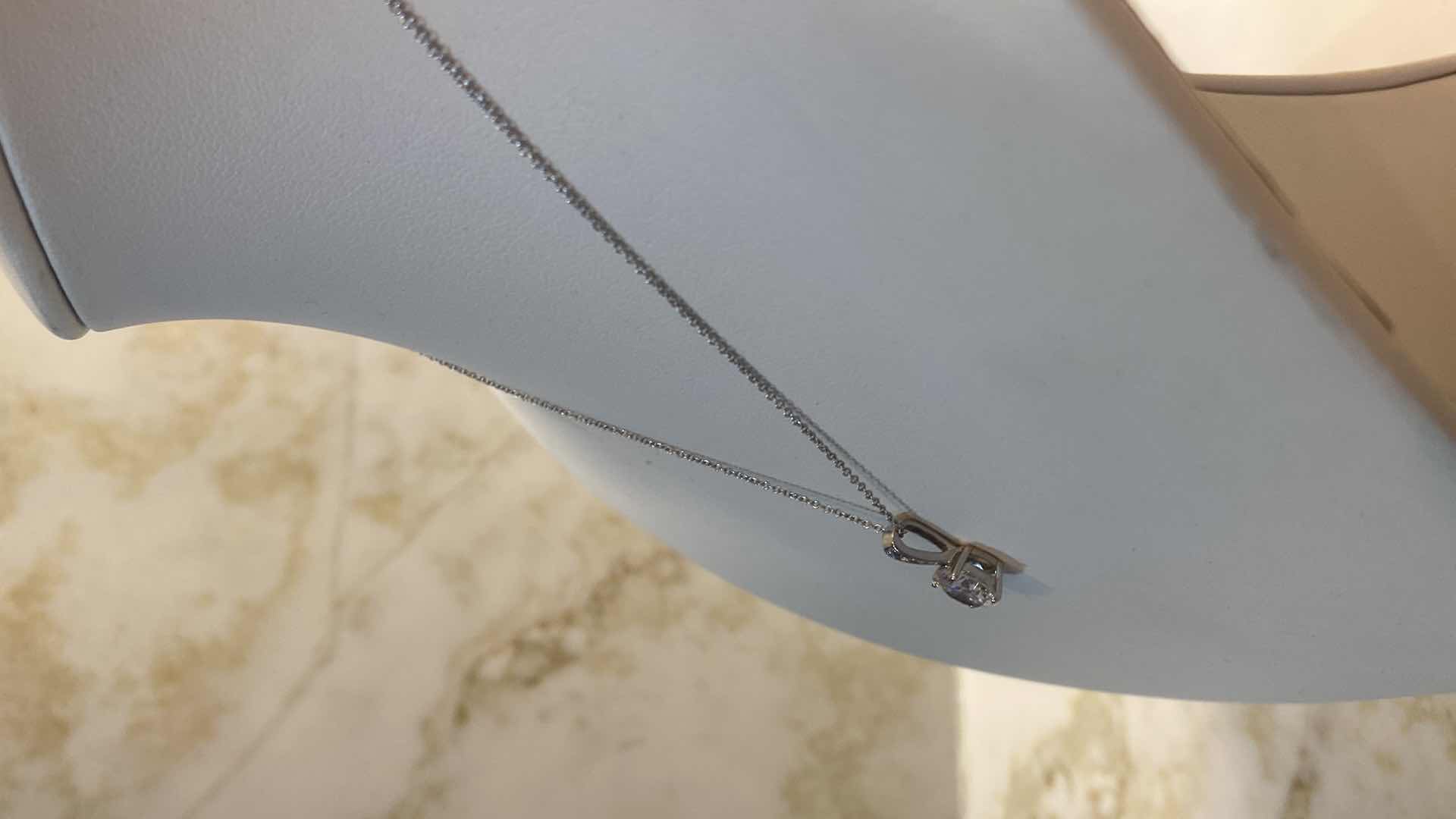 Photo 1 of SILVER CHAIN 16” WITH 925 CZ PENDANT 3 GRAMS