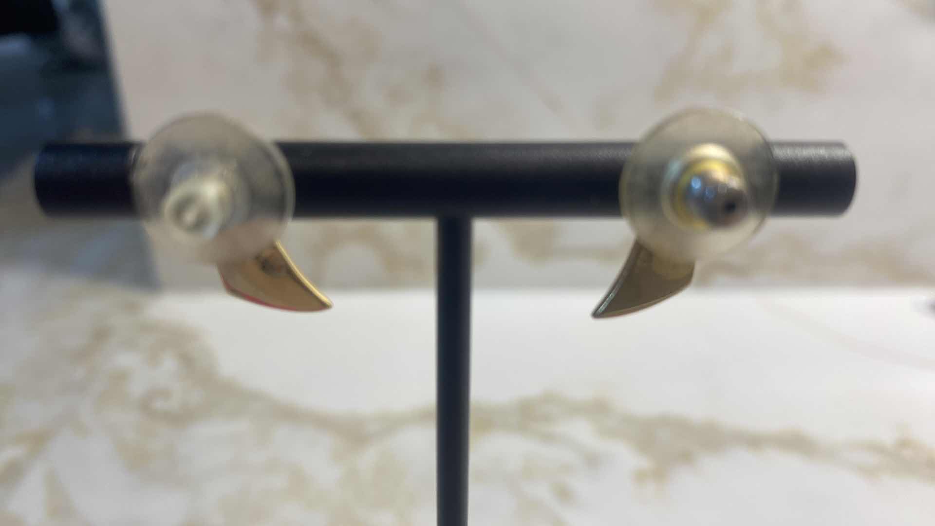 Photo 1 of 14K GOLD EARRINGS WITH OPALS 2.3 GRAMS