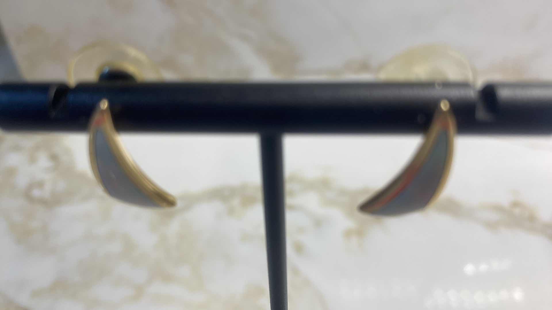 Photo 1 of 14K GOLD EARRINGS WITH OPALS 2.3 GRAMS