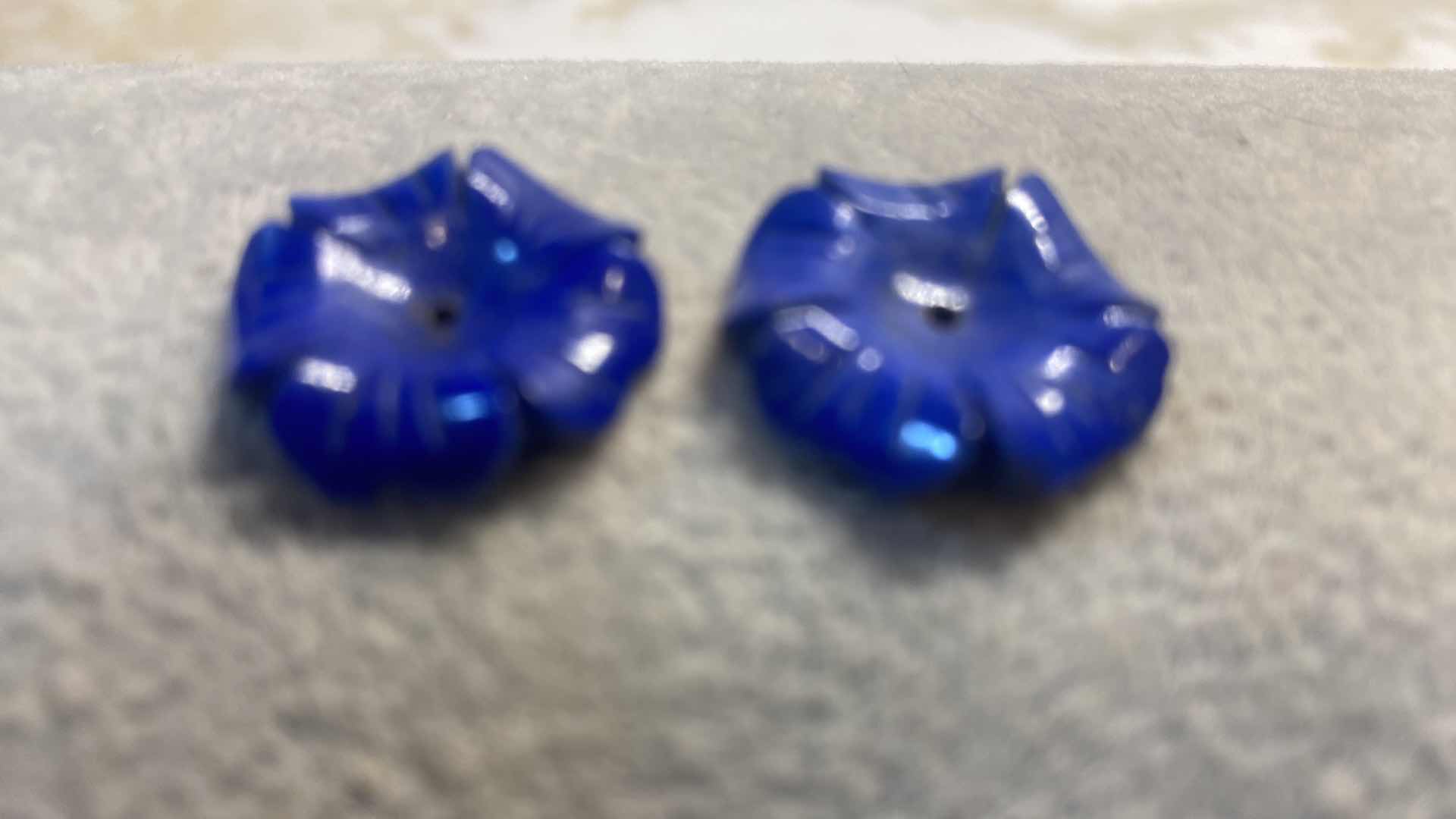 Photo 1 of LAPIS LAZULI EARRING JACKETS 3.1 GRAMS