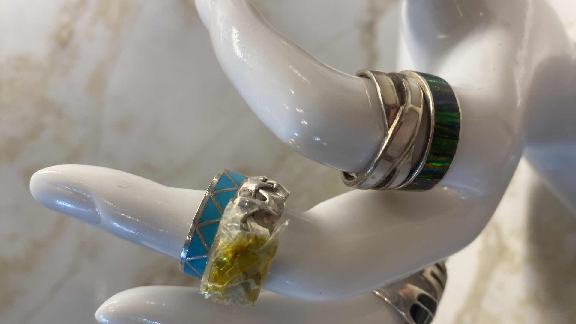 Photo 1 of 10-STERLING & 925 SILVER RING BANDS 