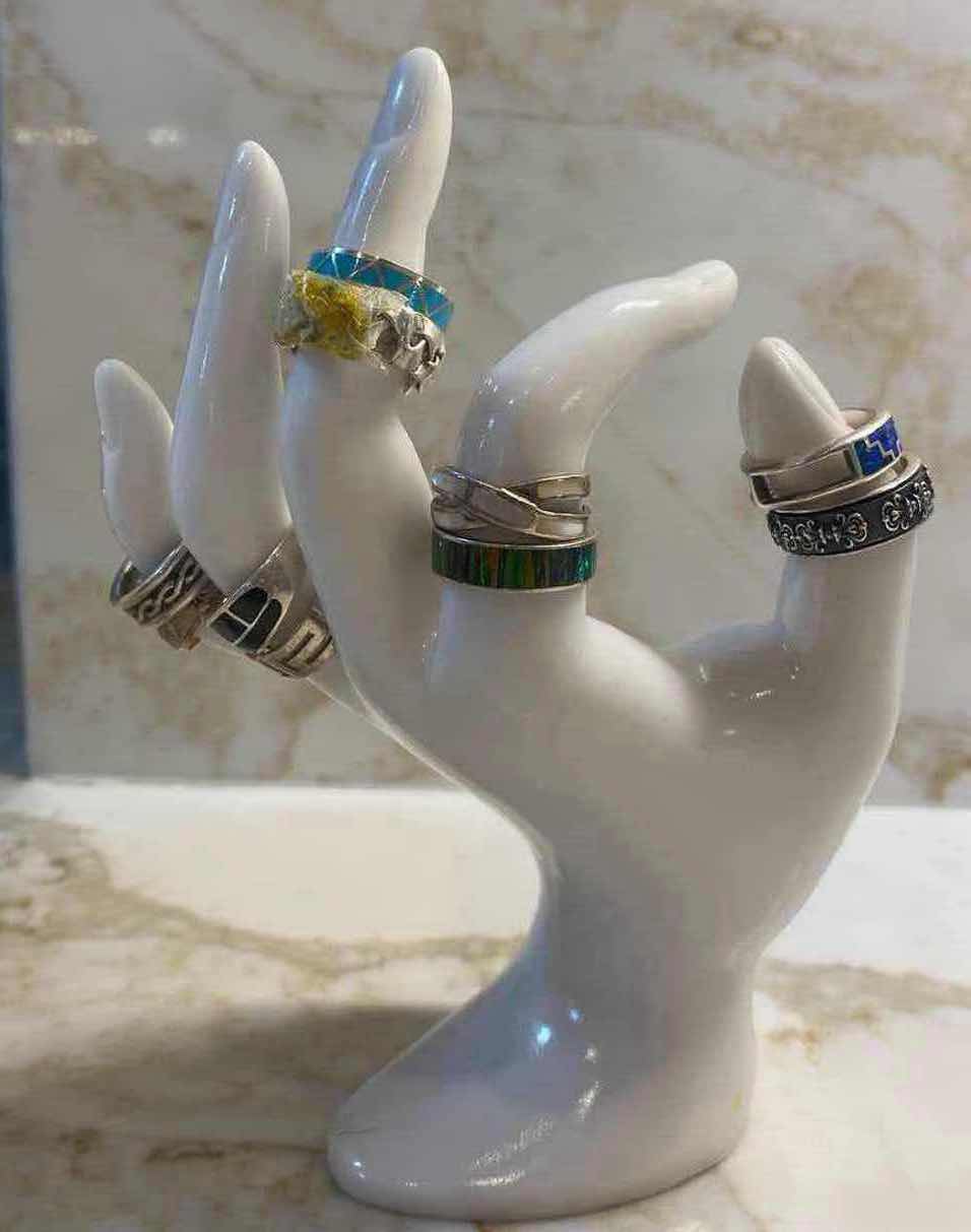 Photo 1 of 10-STERLING & 925 SILVER RING BANDS 