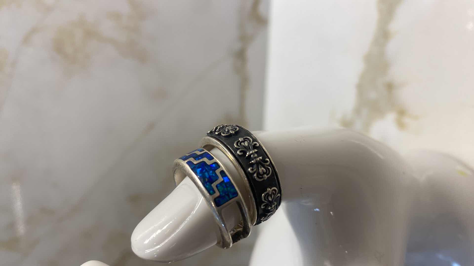Photo 1 of 10-STERLING & 925 SILVER RING BANDS 