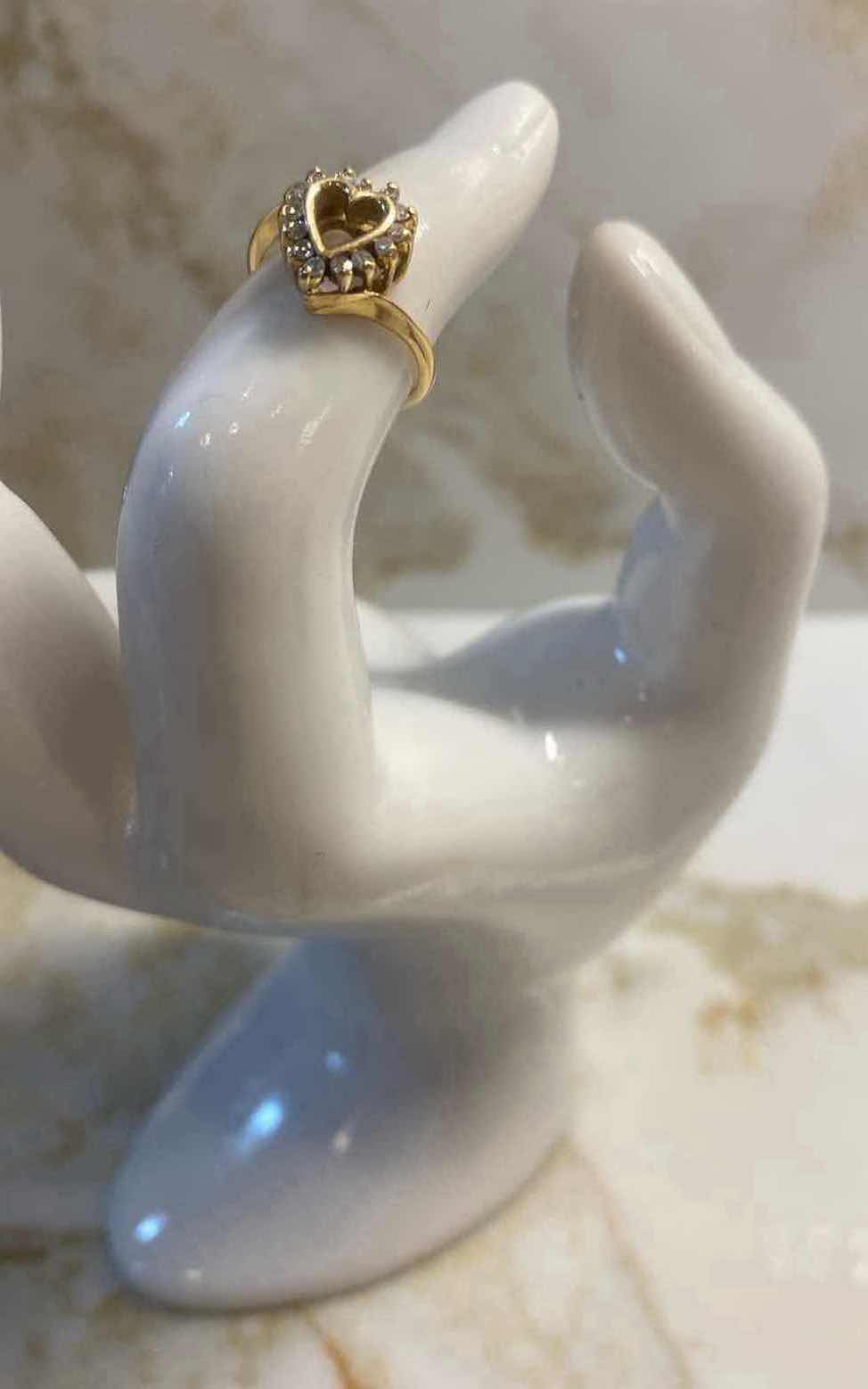 Photo 1 of 10K GOLD RING WITH SMALL DIAMONDS 1.9 GRAMS