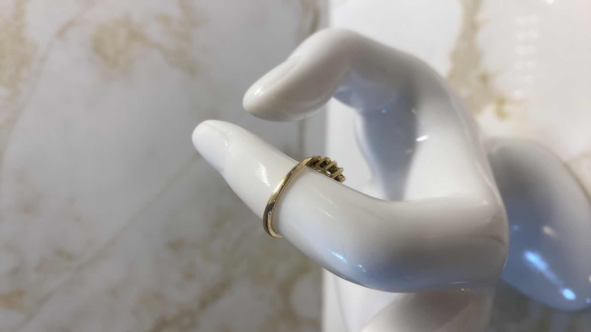 Photo 3 of 10K GOLD RING WITH SMALL DIAMONDS 1.9 GRAMS