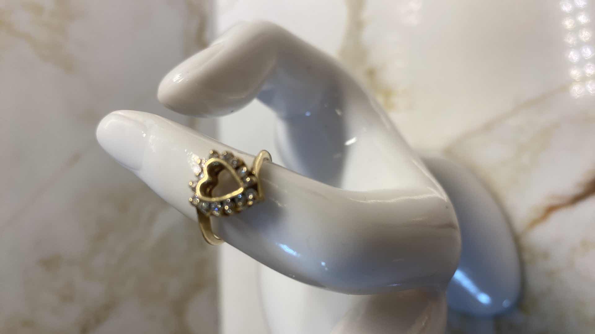 Photo 2 of 10K GOLD RING WITH SMALL DIAMONDS 1.9 GRAMS