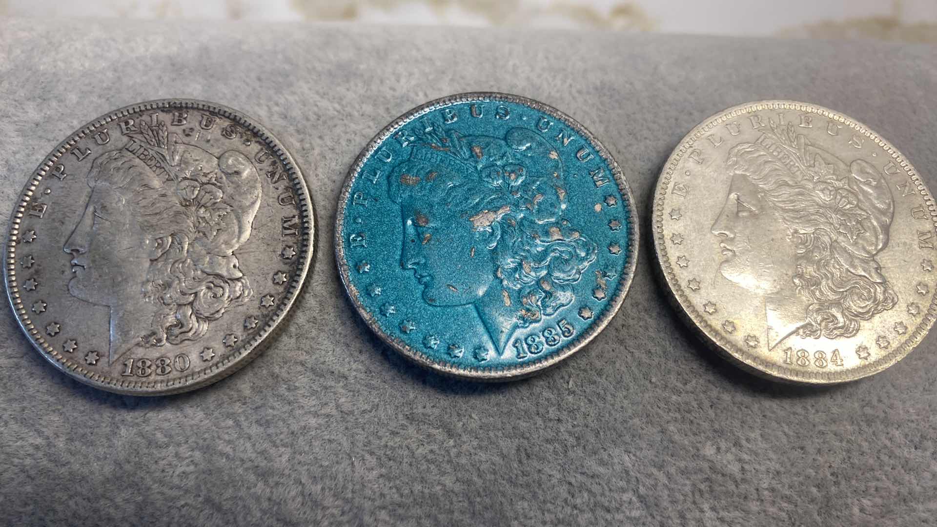 Photo 1 of 3-SILVER MORGAN DOLLARS FROM THE 1800’s