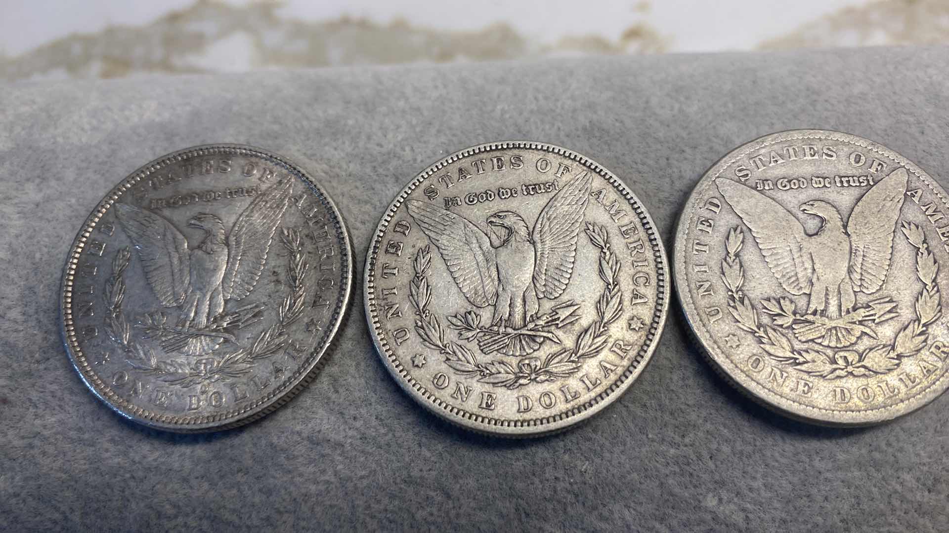 Photo 1 of 3-SILVER MORGAN DOLLARS FROM THE 1800’s