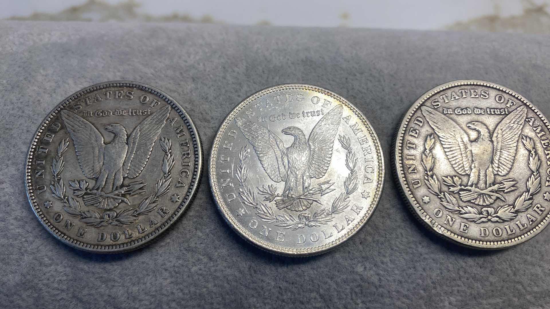 Photo 1 of 3-SILVER MORGAN DOLLARS FROM THE 1800’s