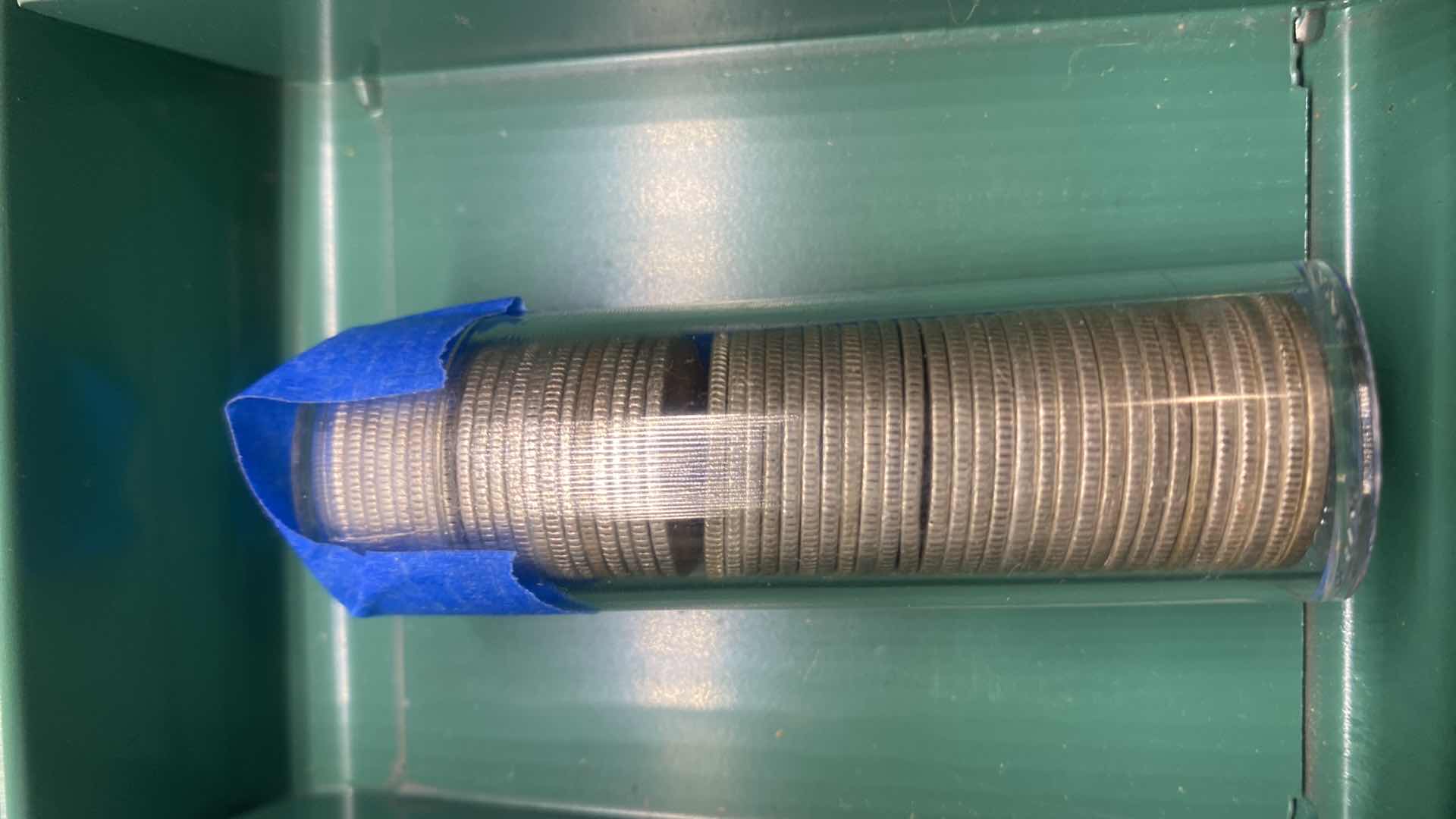 Photo 1 of 49- 90% SILVER DIMES IN TUBE FROM MID 1900’s
