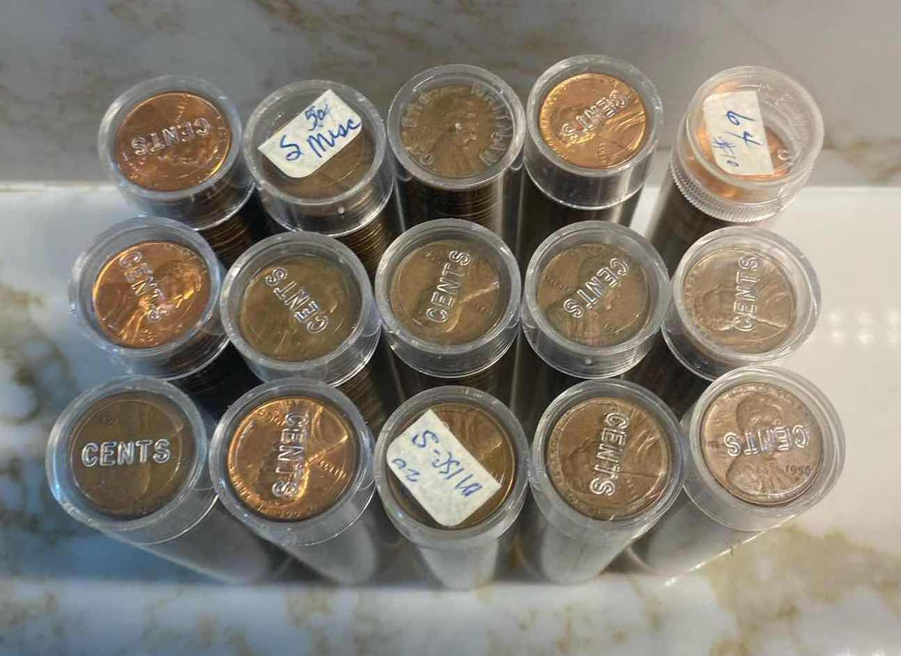 Photo 1 of 15-TUBES OF OLD PENNIES 1900’s