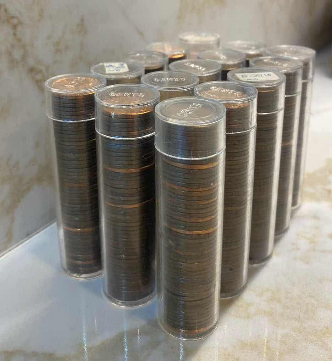 Photo 1 of 15-TUBES OF OLD PENNIES 1900’s