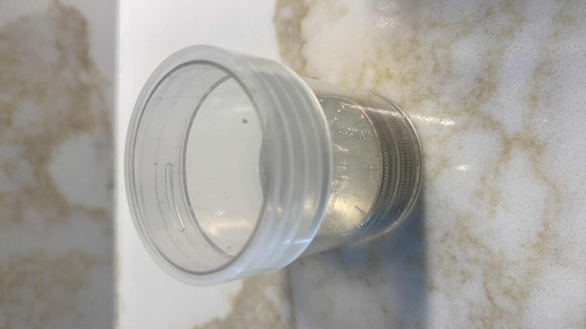 Photo 1 of 6-90% SILVER 1964 KENNEDY HALVES DOLLARS IN PLASTIC TUBE