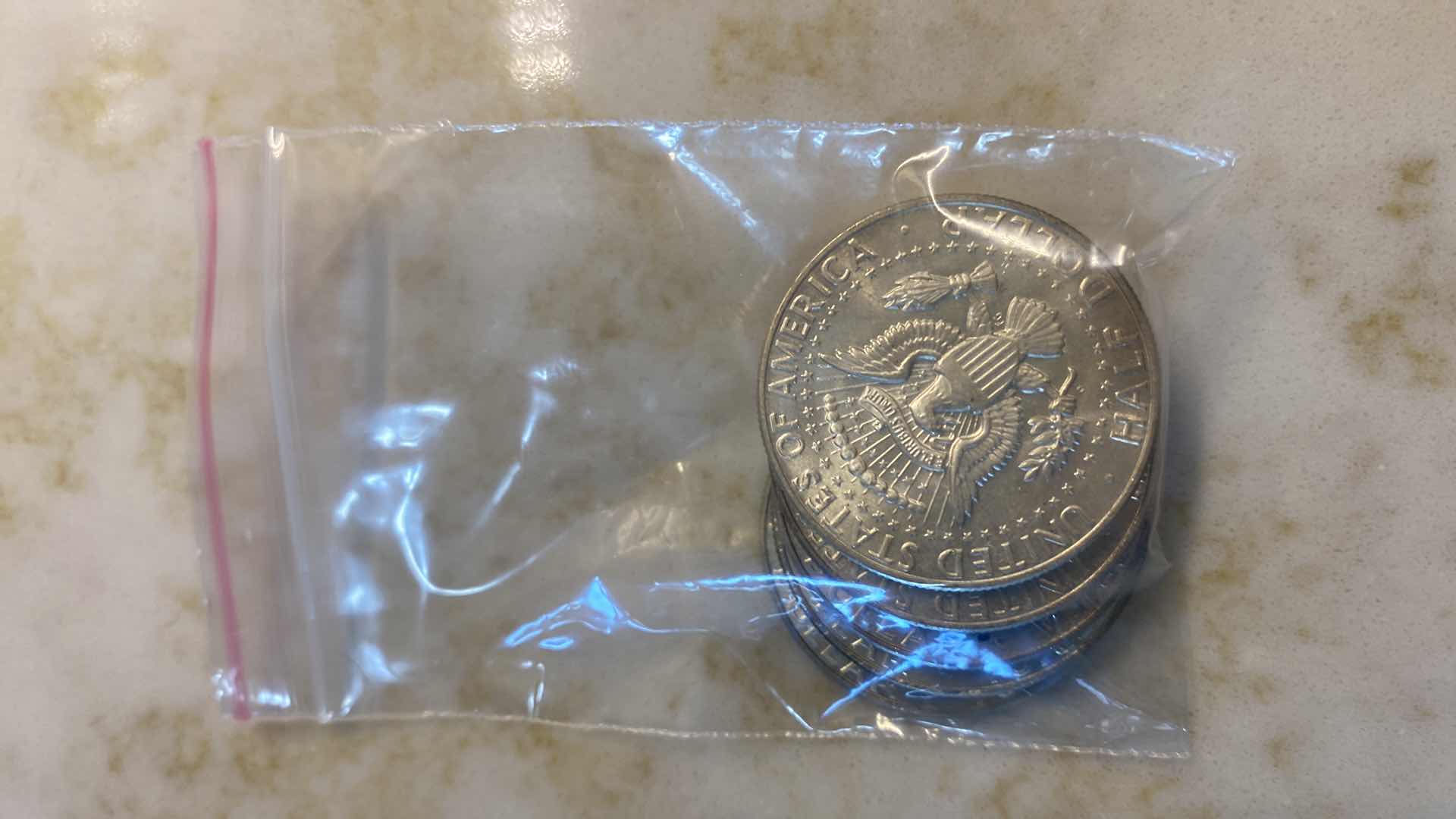 Photo 1 of 5- 90% SILVER 1964 KENNEDY HALVES DOLLARS