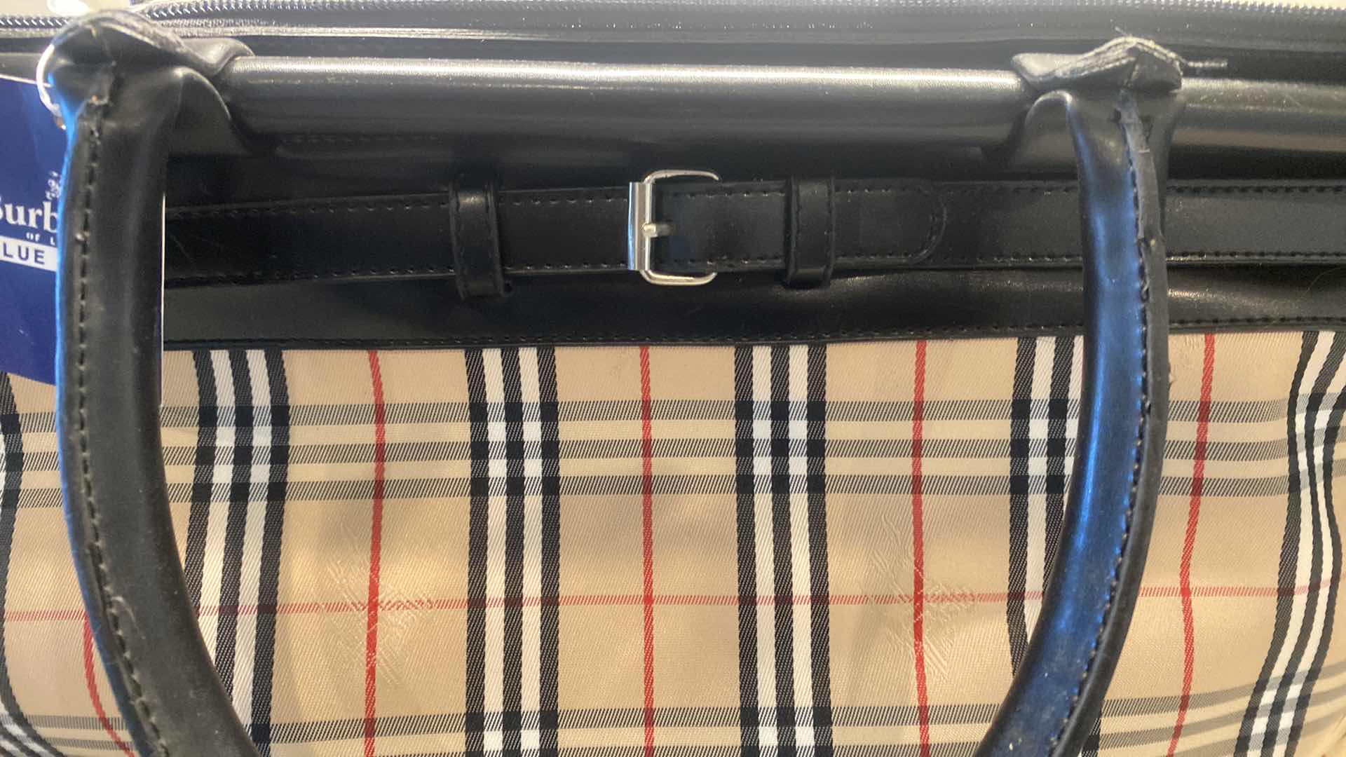 Photo 3 of NWT BURBERRY BLUE LABEL FABRIC WITH STRAP LARGE TOTE/CARRY ON 20” x 9” H 13”