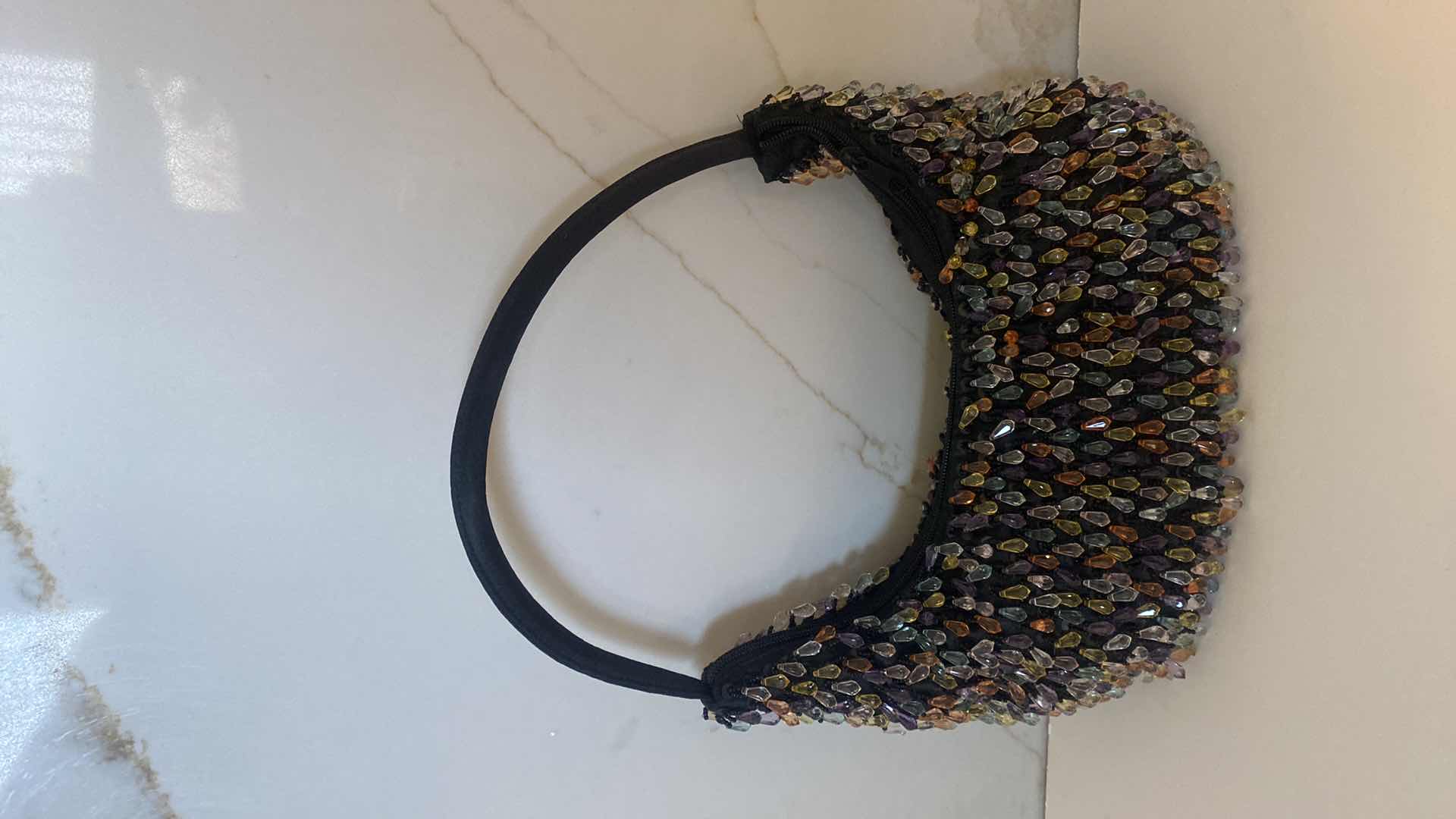 Photo 1 of BEADED HANDBAG 11” x 5” NOT including handle