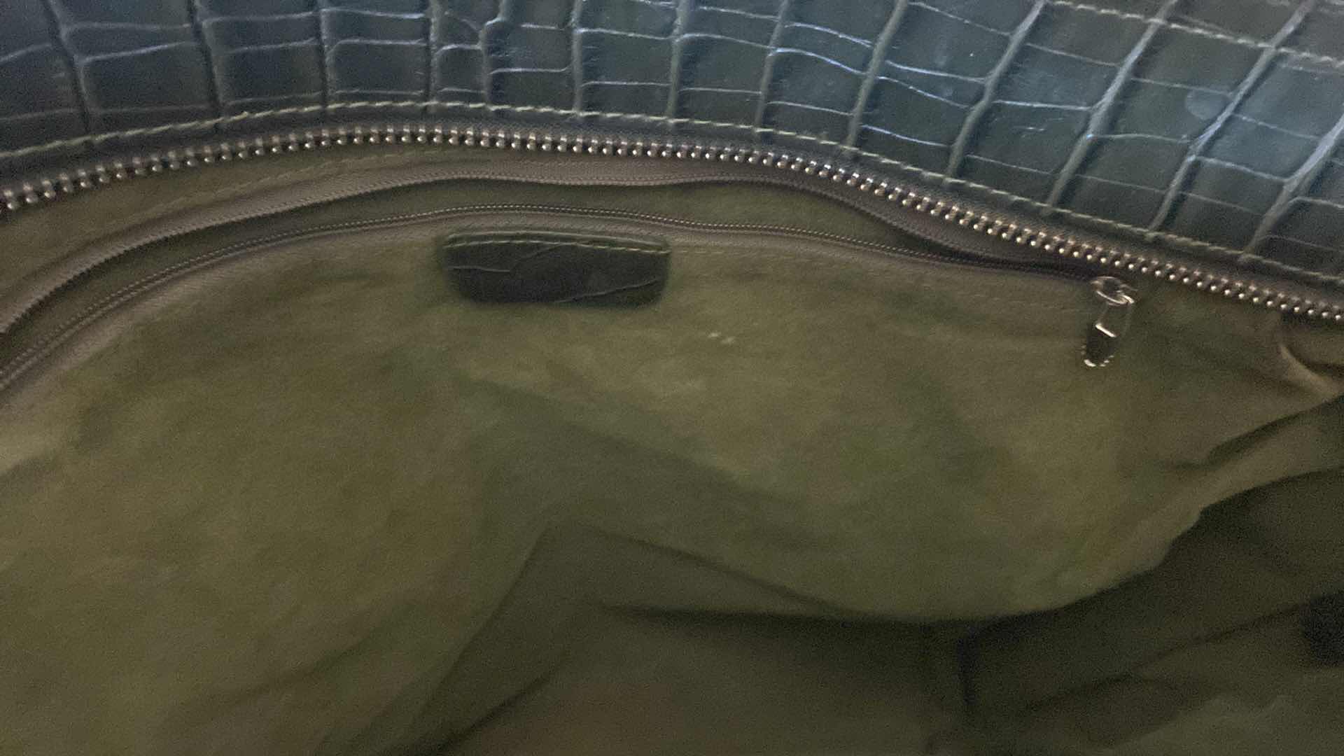 Photo 1 of REPLICA PRADA OLIVE GREEN SUEDE TOTE 16” x 13” EXCLUDING HANDLES & REPLICA PRADA WALLET (made in China)