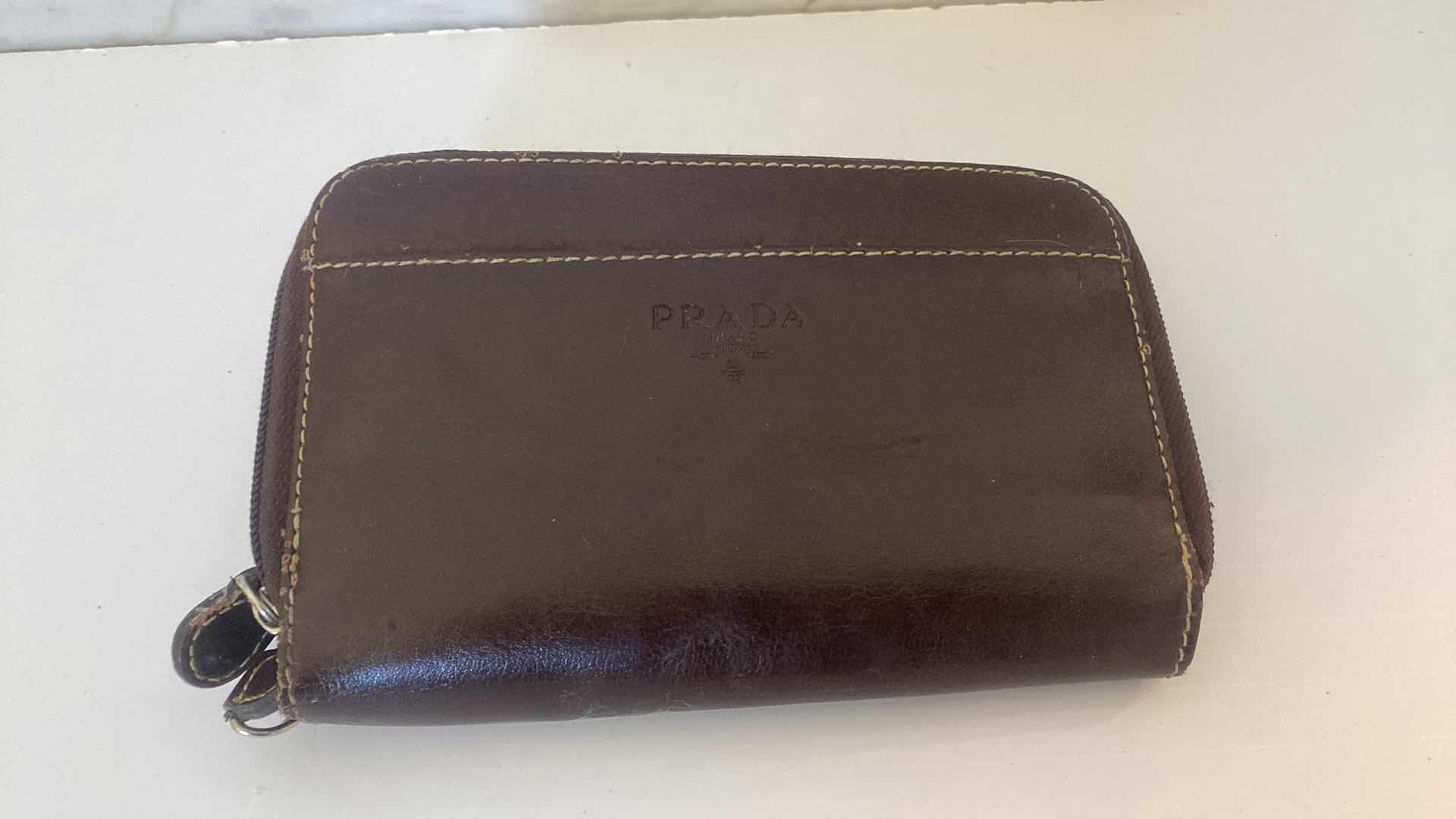 Photo 1 of REPLICA PRADA OLIVE GREEN SUEDE TOTE 16” x 13” EXCLUDING HANDLES & REPLICA PRADA WALLET (made in China)