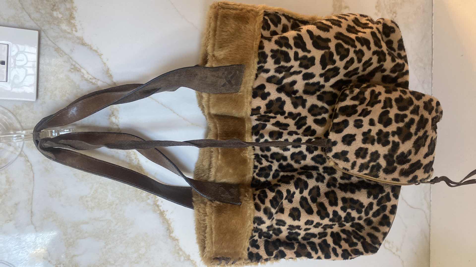 Photo 3 of 4 FAUX FUR HANDBAGS 1 BEBE (WHITE & BROWN), 1 JIMMY CHOO & 2 UNBRANDED