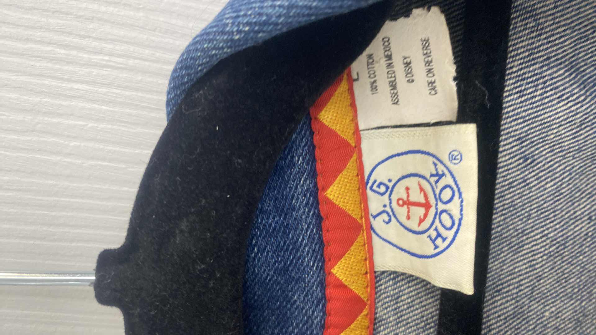 Photo 3 of WOMENS JG HOOK SIZE LARGE DENIM JACKET W/ DISNEY APPLIQUÉ