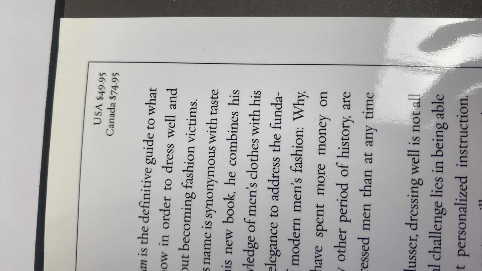 Photo 1 of 2-COFFEE TABLE BOOKS CANADA COAST TO COAST & DRESSING THE MAN