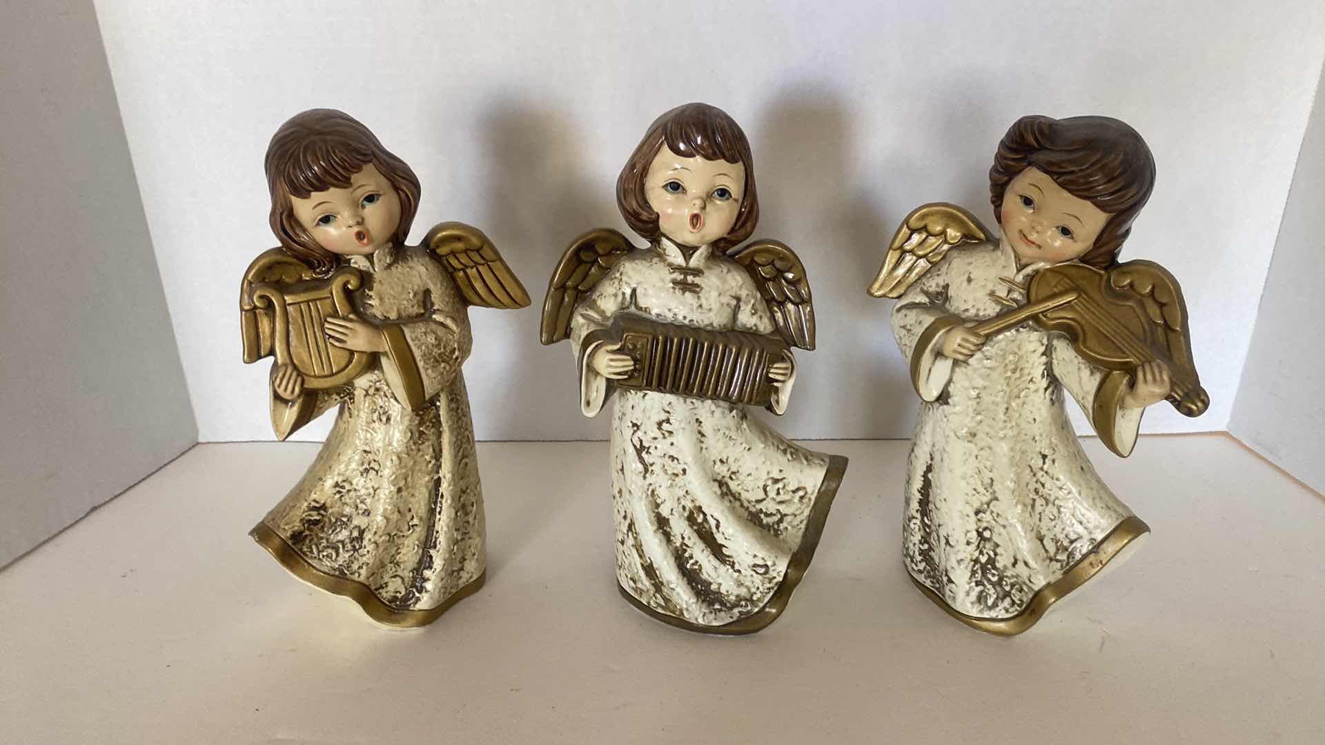 Photo 1 of 3-CERAMICS ANGELS FROM JAPAN H8 1/2”